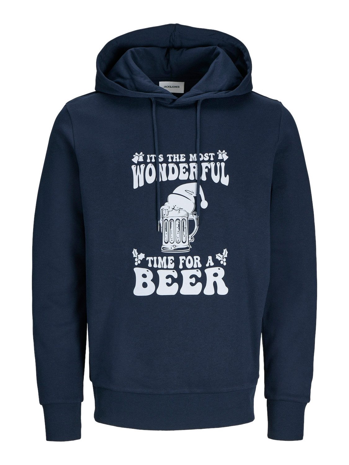 Jack & Jones Hoodie JJXMAS ONE COLOR FUNNY SWEAT HOOD