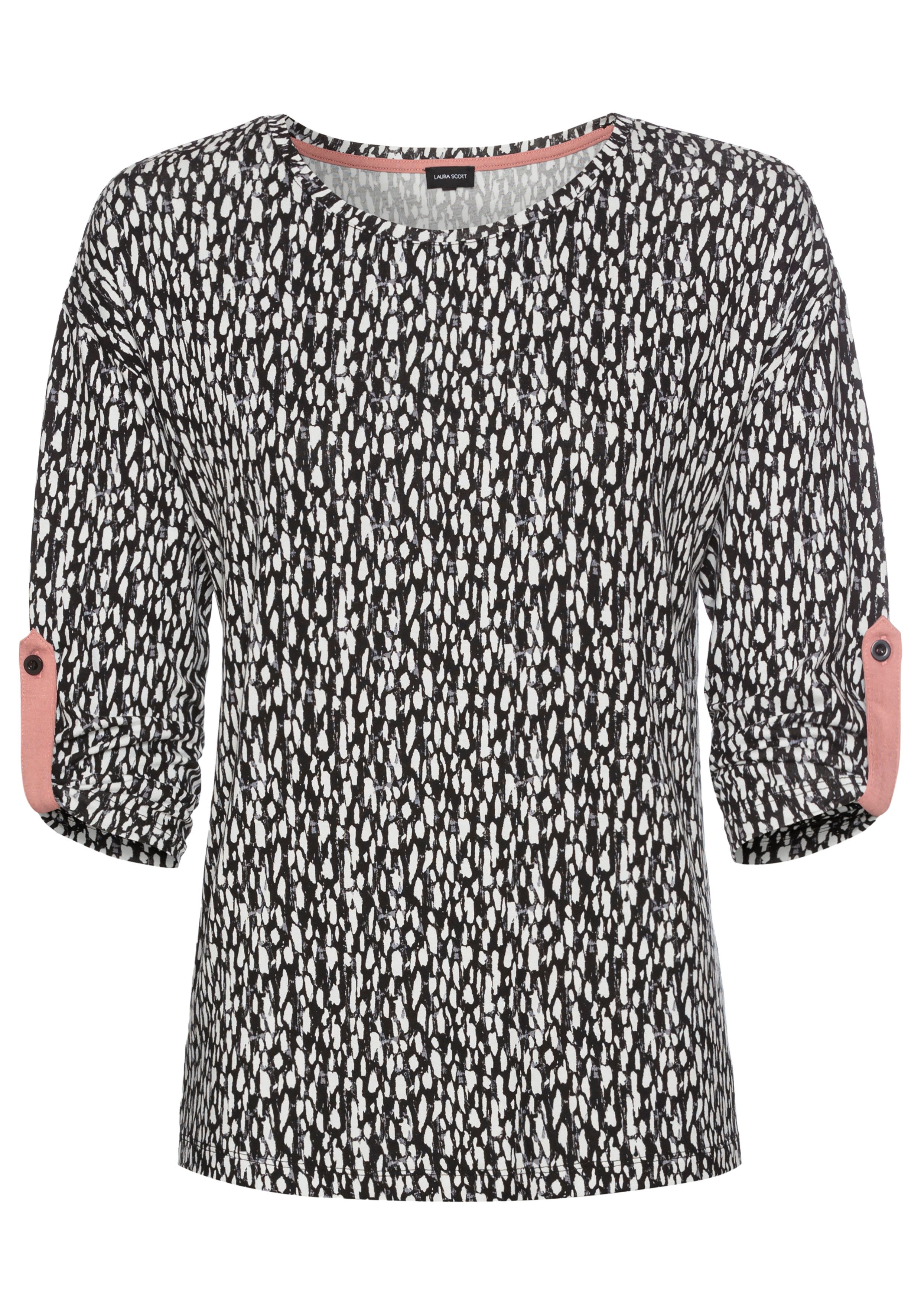 Laura Scott Shirt met 3/4 mouwen met all-over print