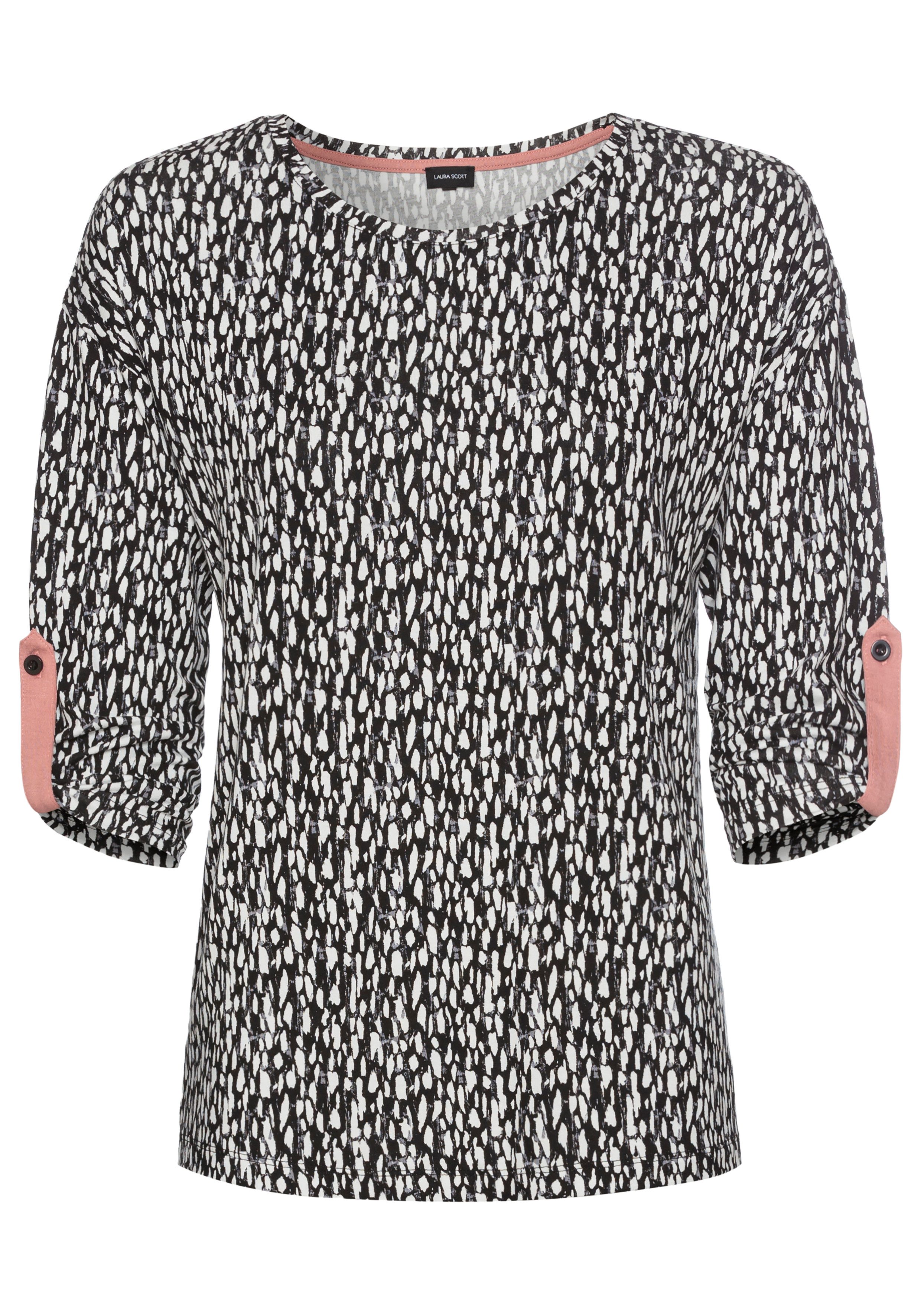 Laura Scott Shirt met 3 4 mouwen met all-over print