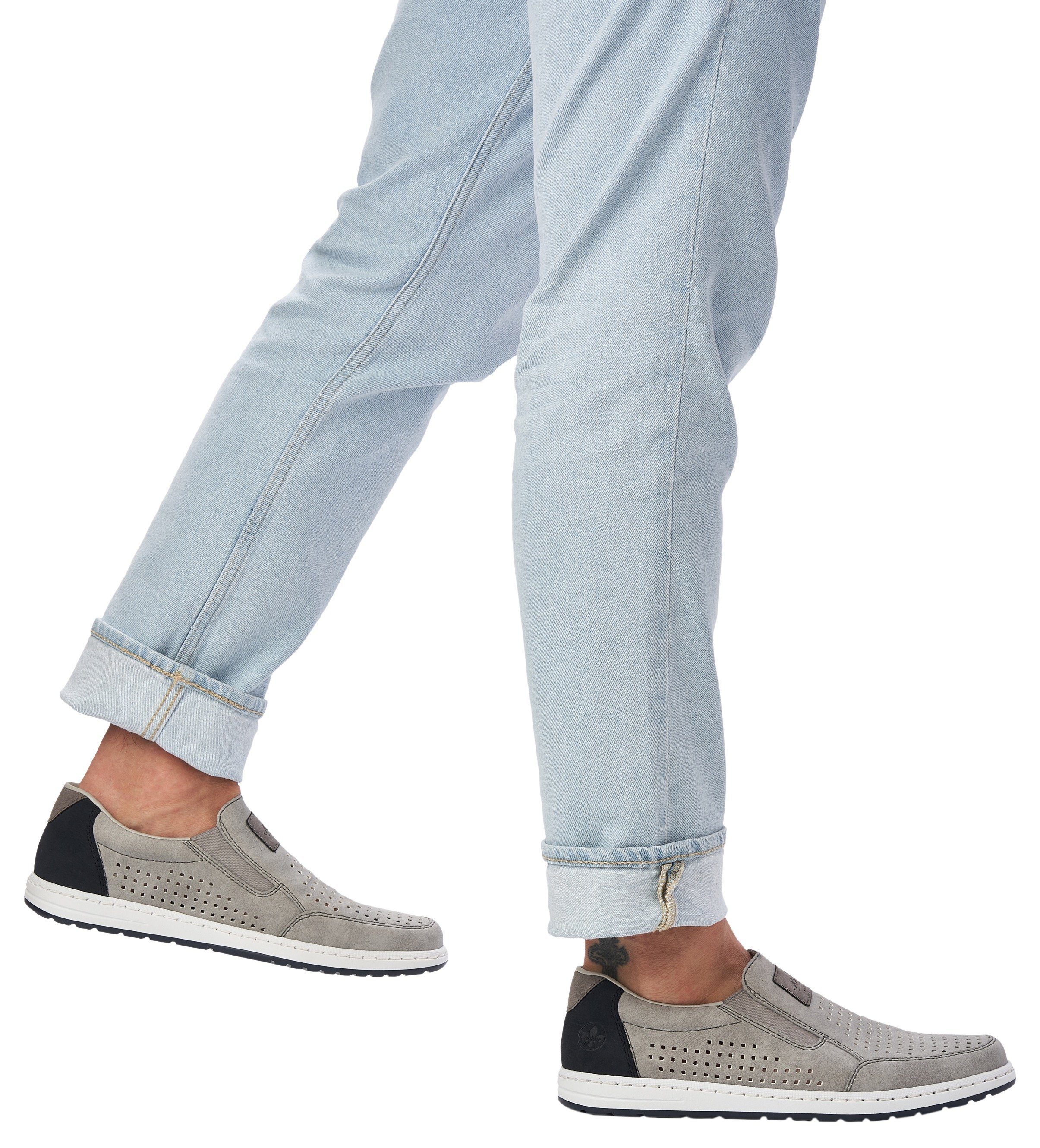 Rieker Instappers , slip-on sneaker, loafer, comfort schoen met elastiek voor goede pasvorm