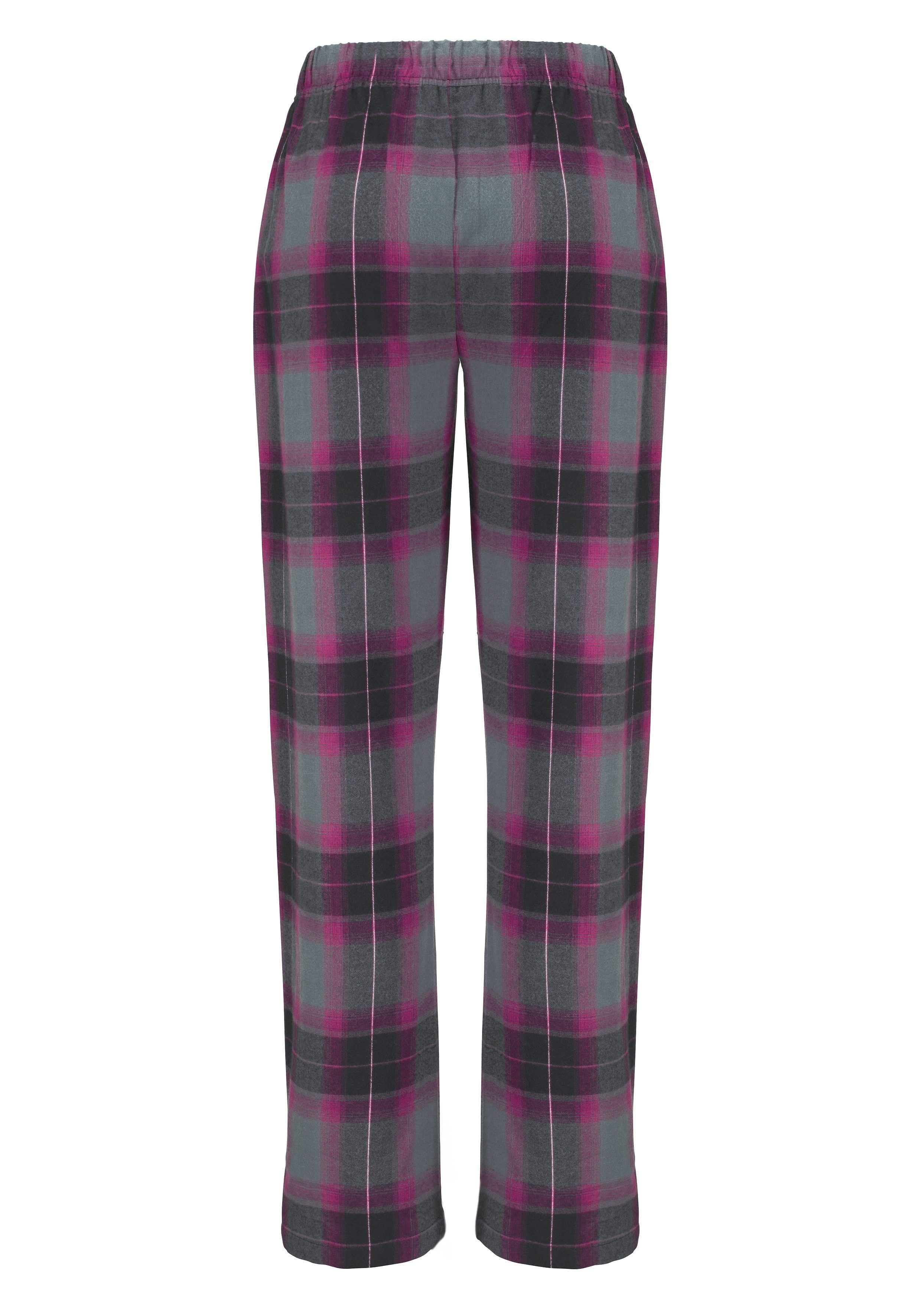 Lascana Pyjama met behaaglijk zachte flannellen broek (2-delig, 1 stuk)