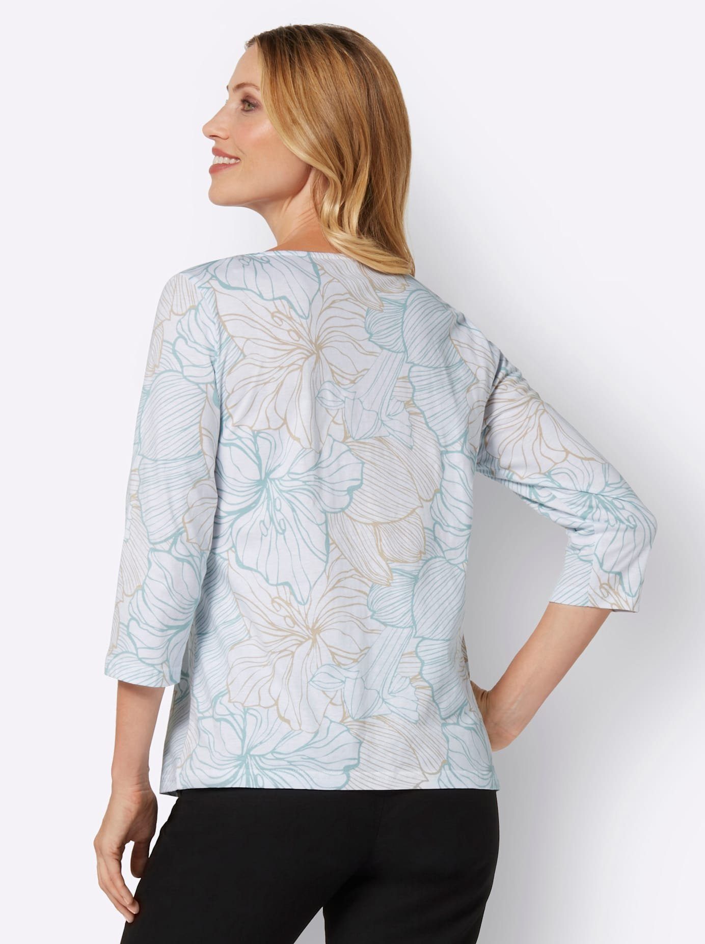 Classic Basics Shirt met 3/4-mouwen (1-delig)