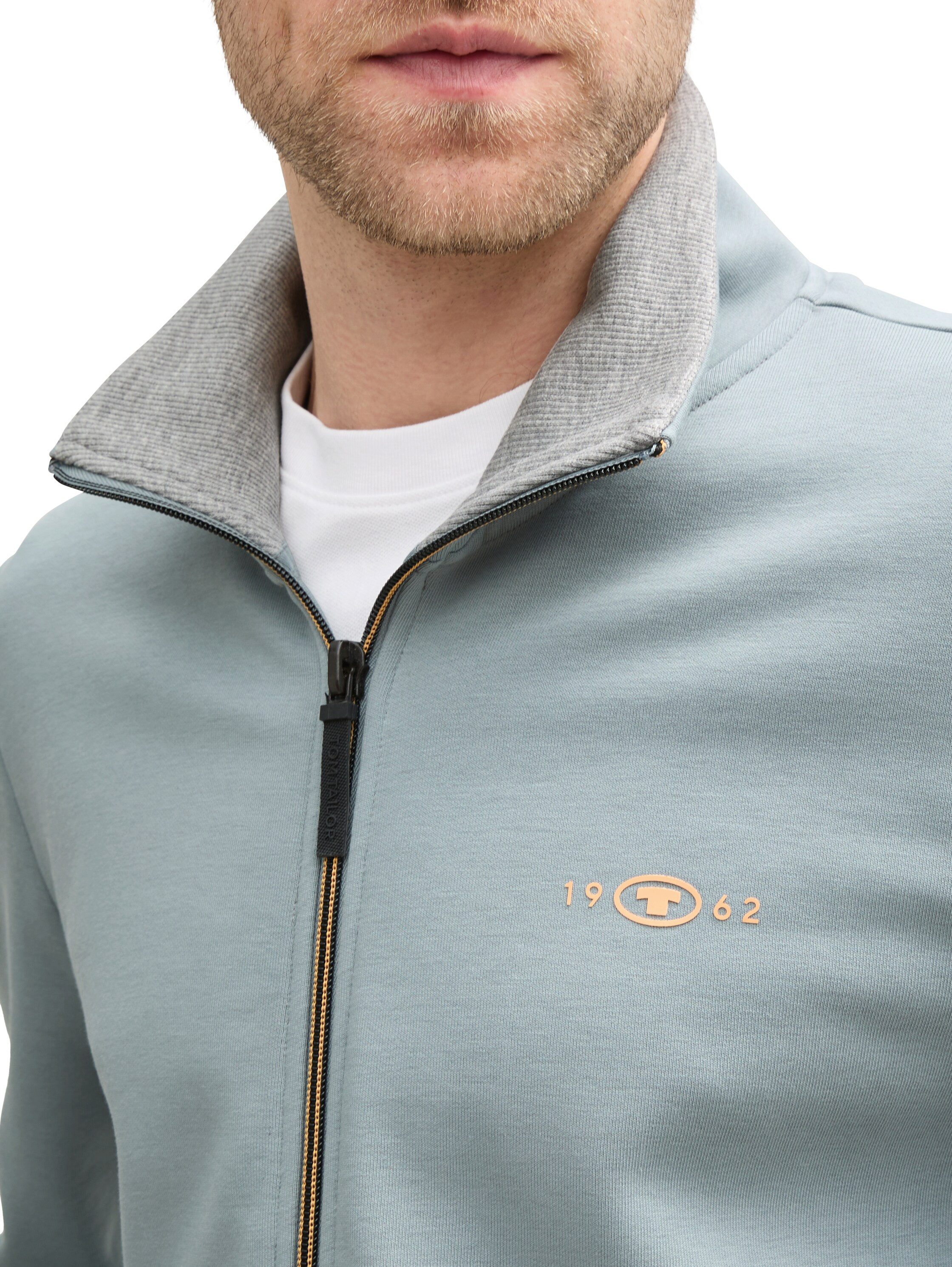 Tom Tailor Sweatvest met geborduurd logo