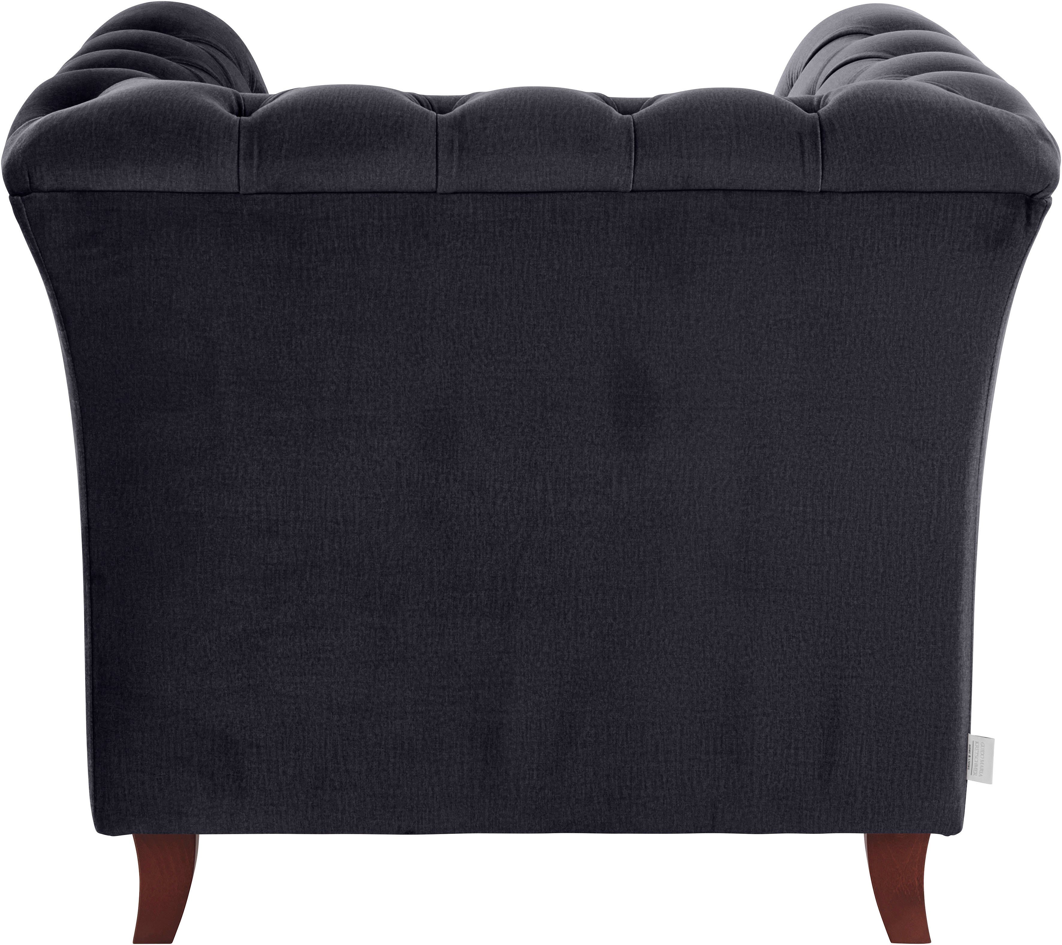 Home affaire Chesterfield-fauteuil Reims cocktailstoel, stoel met echte chesterfield-capitonnage, uitstekende verwerking