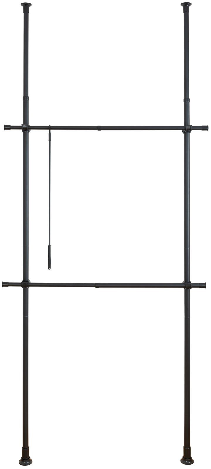 WENKO Telescooprek Hercules basic zwart verstelbare breedte 75-120 cm, h. 165-300 cm -...
