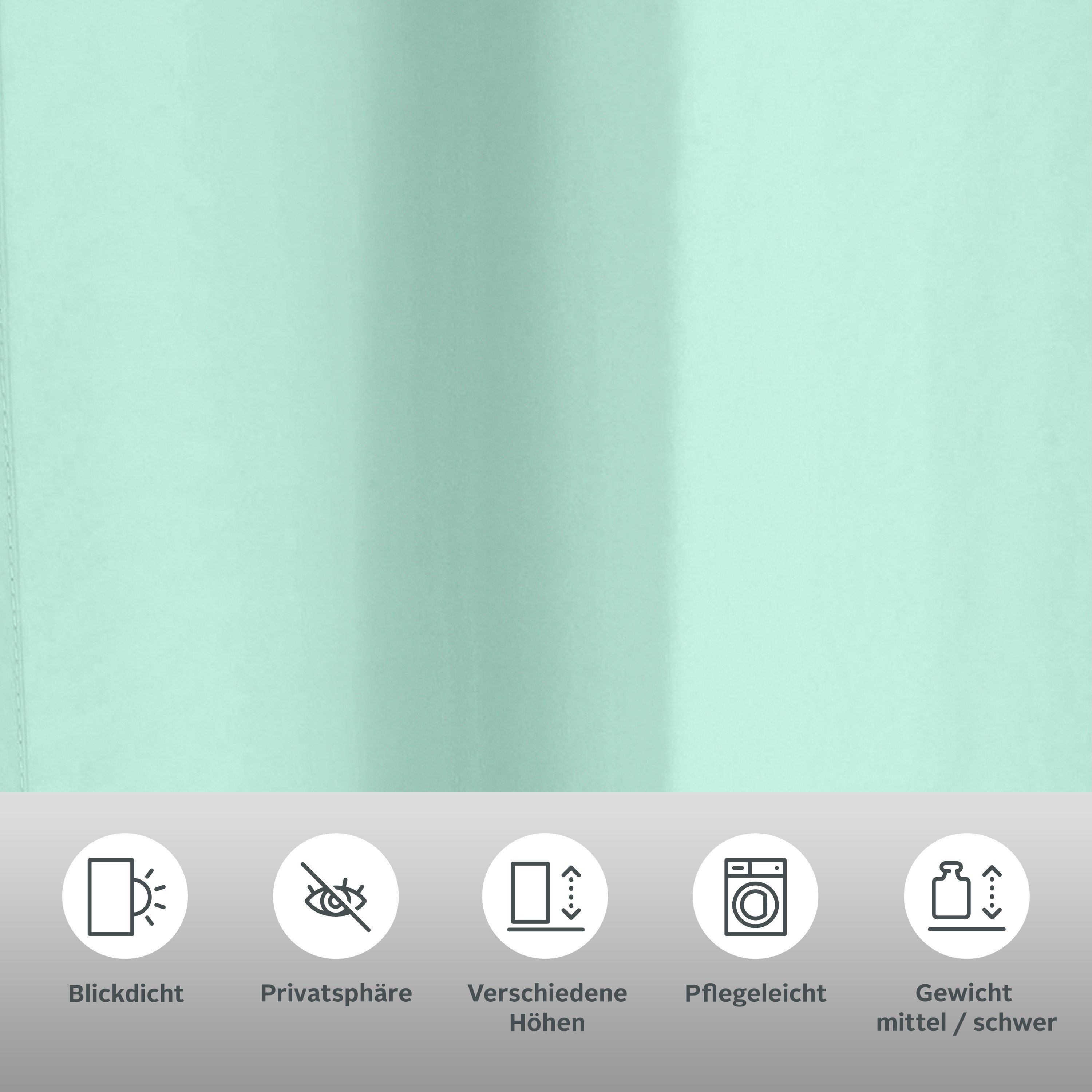 Home affaire Gordijn Parry set van 2, ondoorzichtig, monochroom, basic (2 stuks)