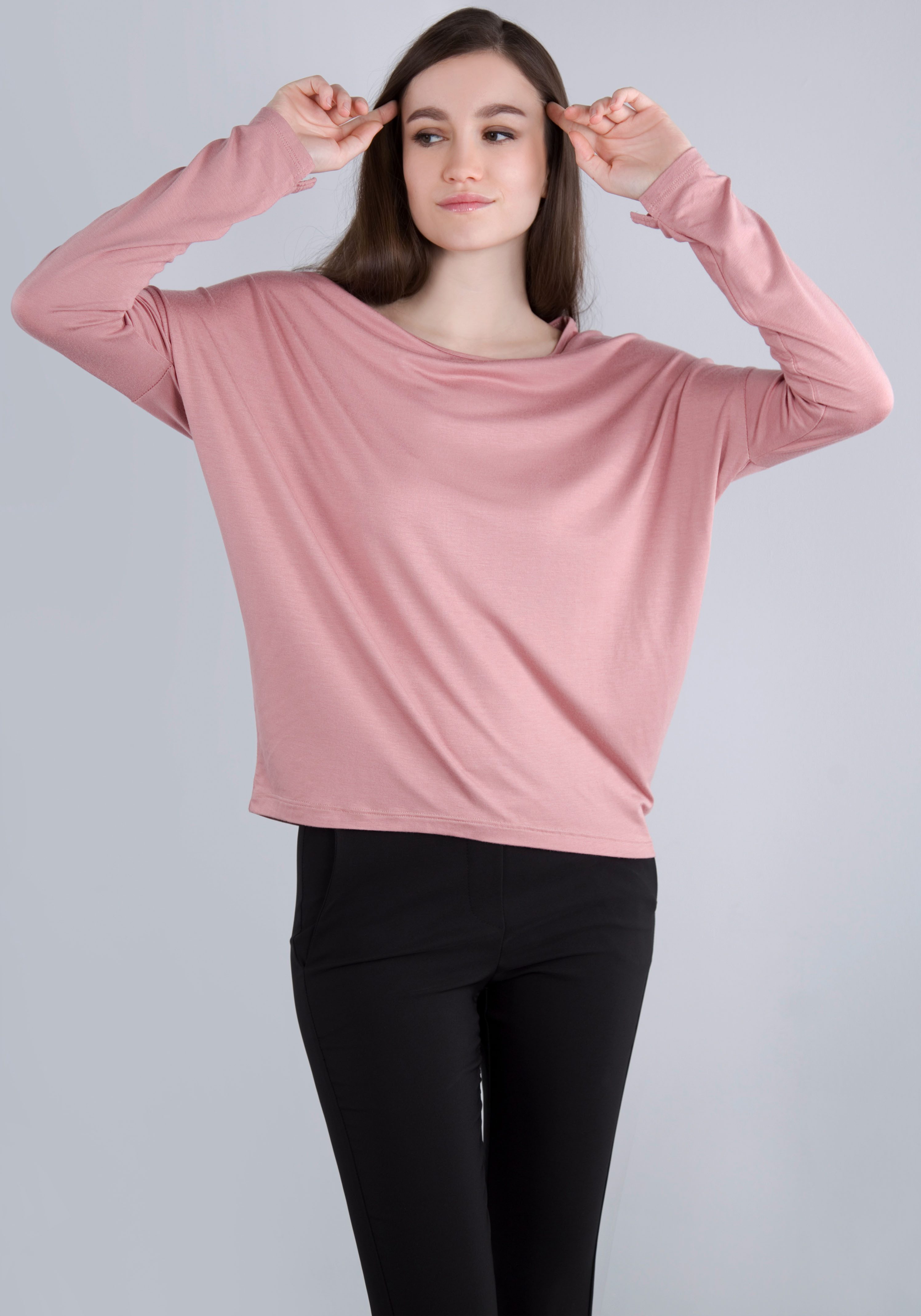 IMPERIAL Shirt met lange mouwen in casual "o-shape" vorm
