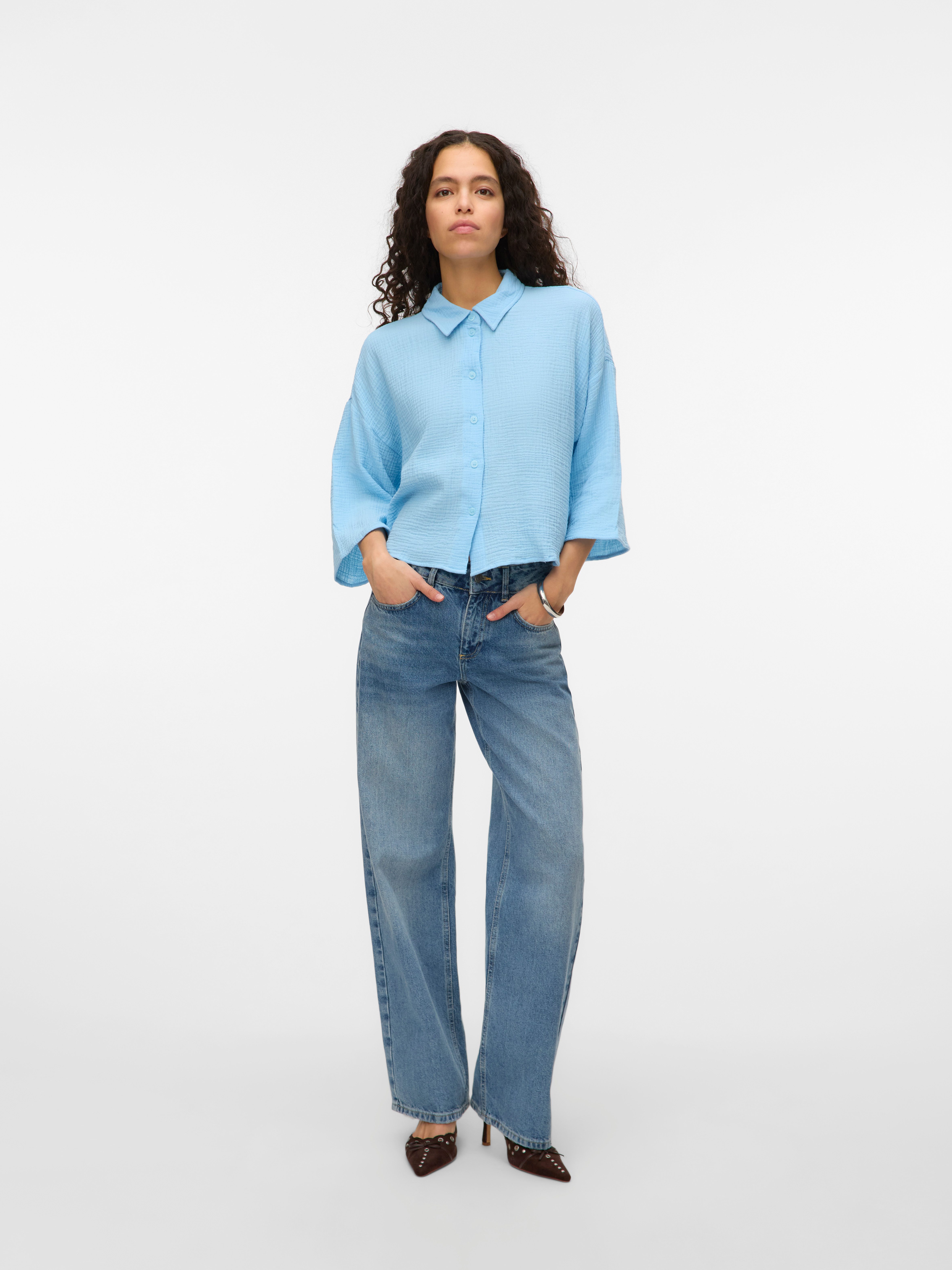 Vero Moda Overhemdblouse VMNATALI CROP SHIRT WVN NOOS