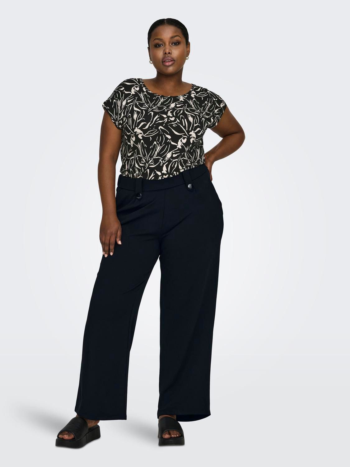 ONLY CARMAKOMA Jerseybroek CARSANIA BUTTON PANT JRS PNT NOOS