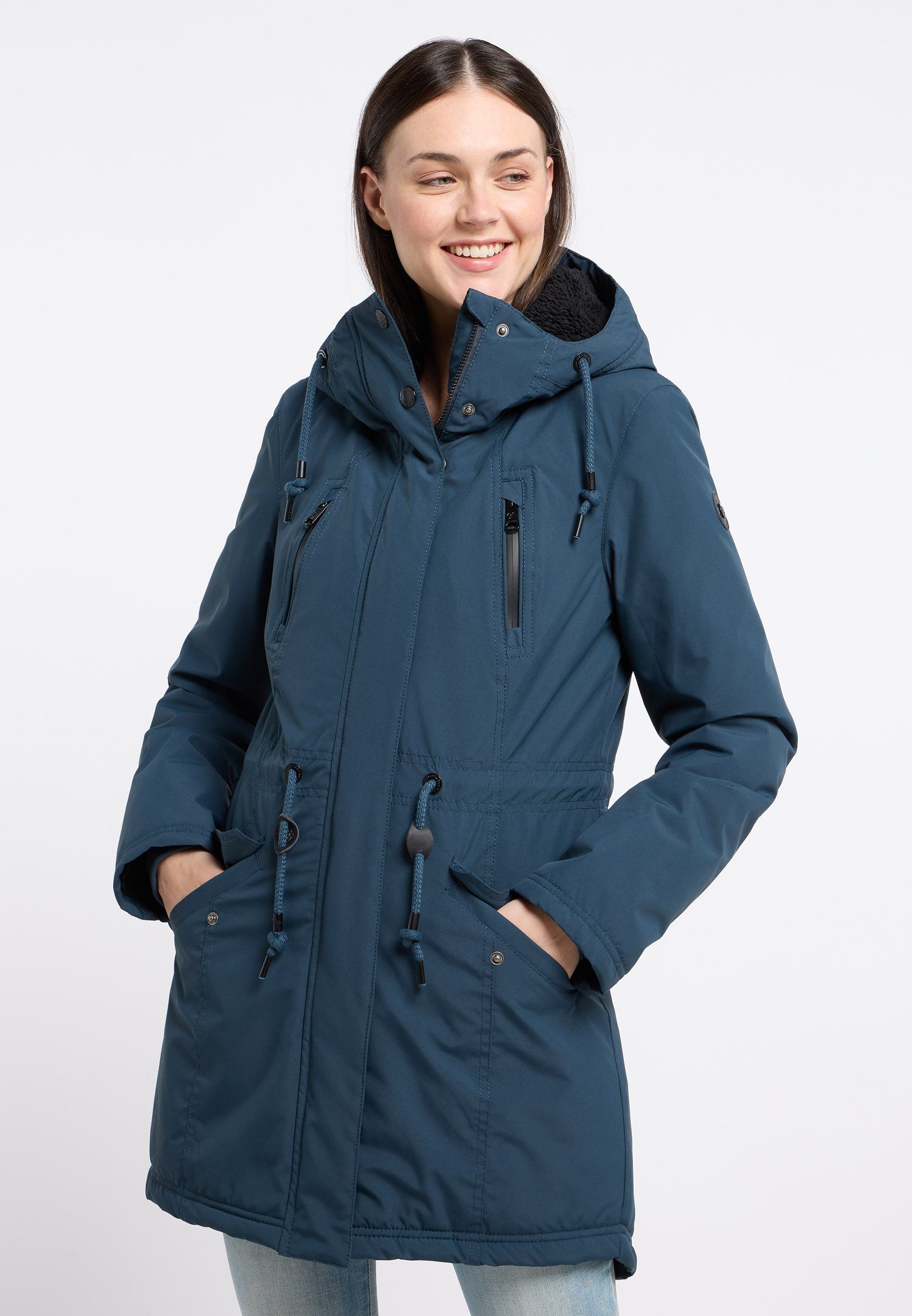 Ragwear Outdoorjack ELSIEN waterafstotende overgangsparka, met verwarmende teddypluche voering