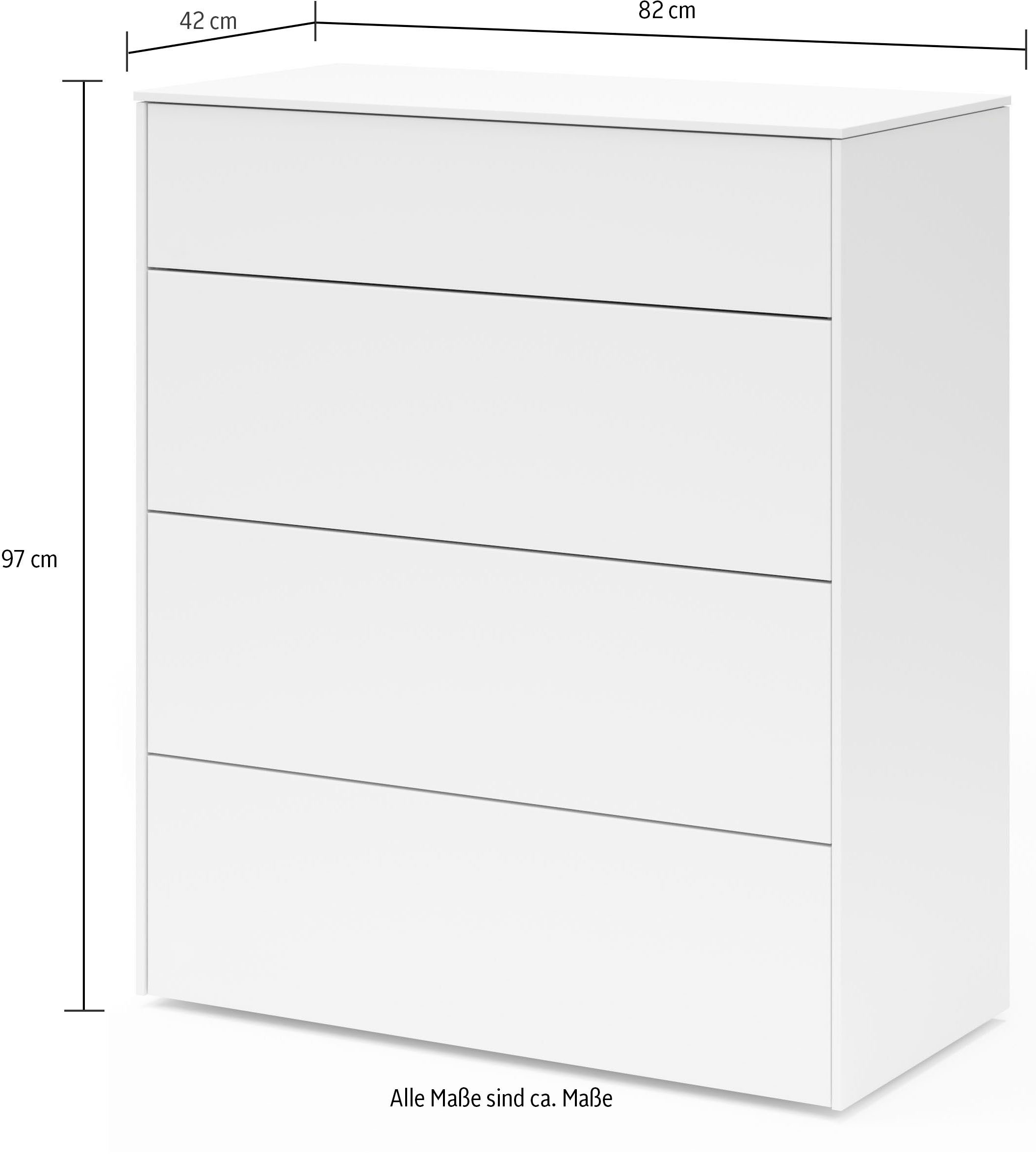 set one by Musterring Kast Riverside Grifflos met push-to-open functie, in 2 kleuren verkrijgbaar