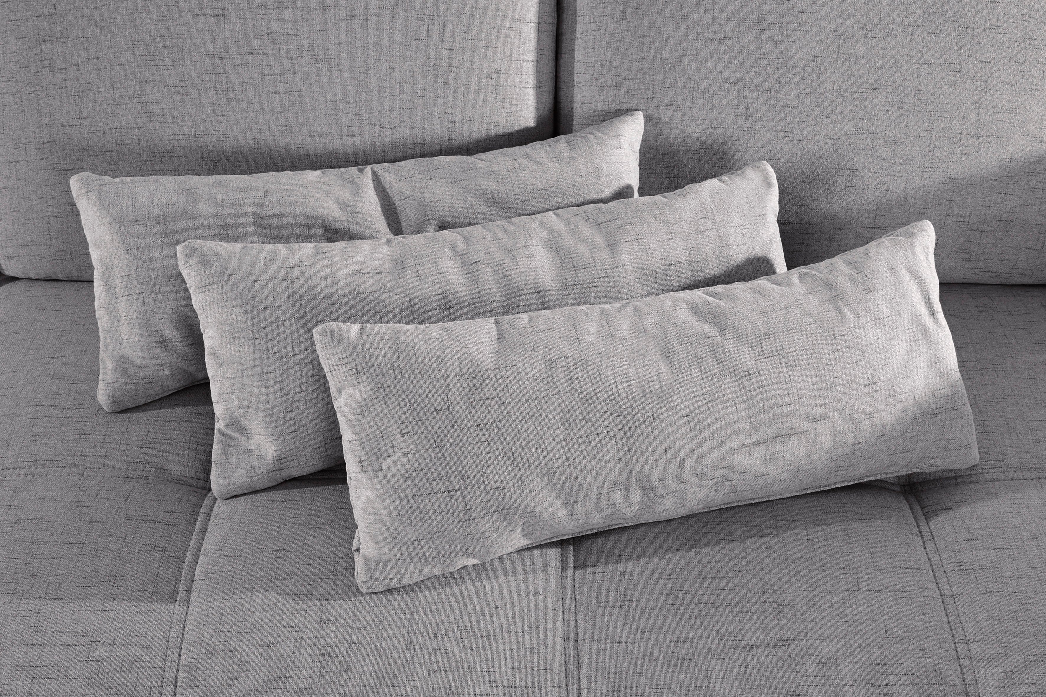Places of Style Hoekbank Costello L-vorm, met zitdiepteverstelling, armleuningverstelling en