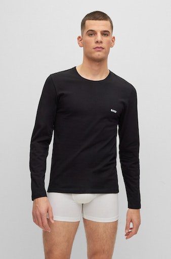BOSS Shirt met lange mouwen Longsleeve-Shirt R-Neck Classic COTTON 3pcs/pack (3-delig)