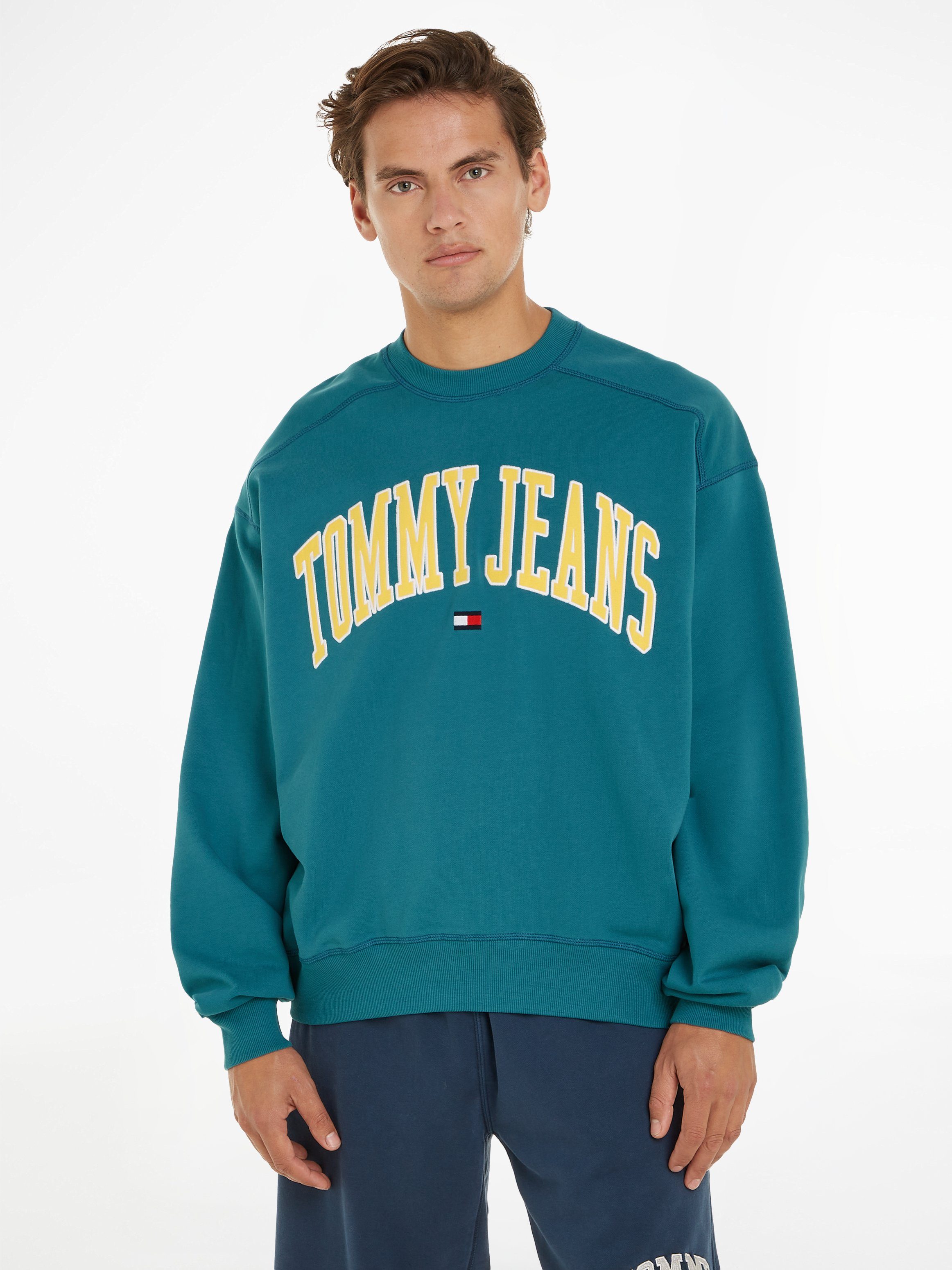 Tommy Jeans Boxy fit sweatshirt met labelstitching