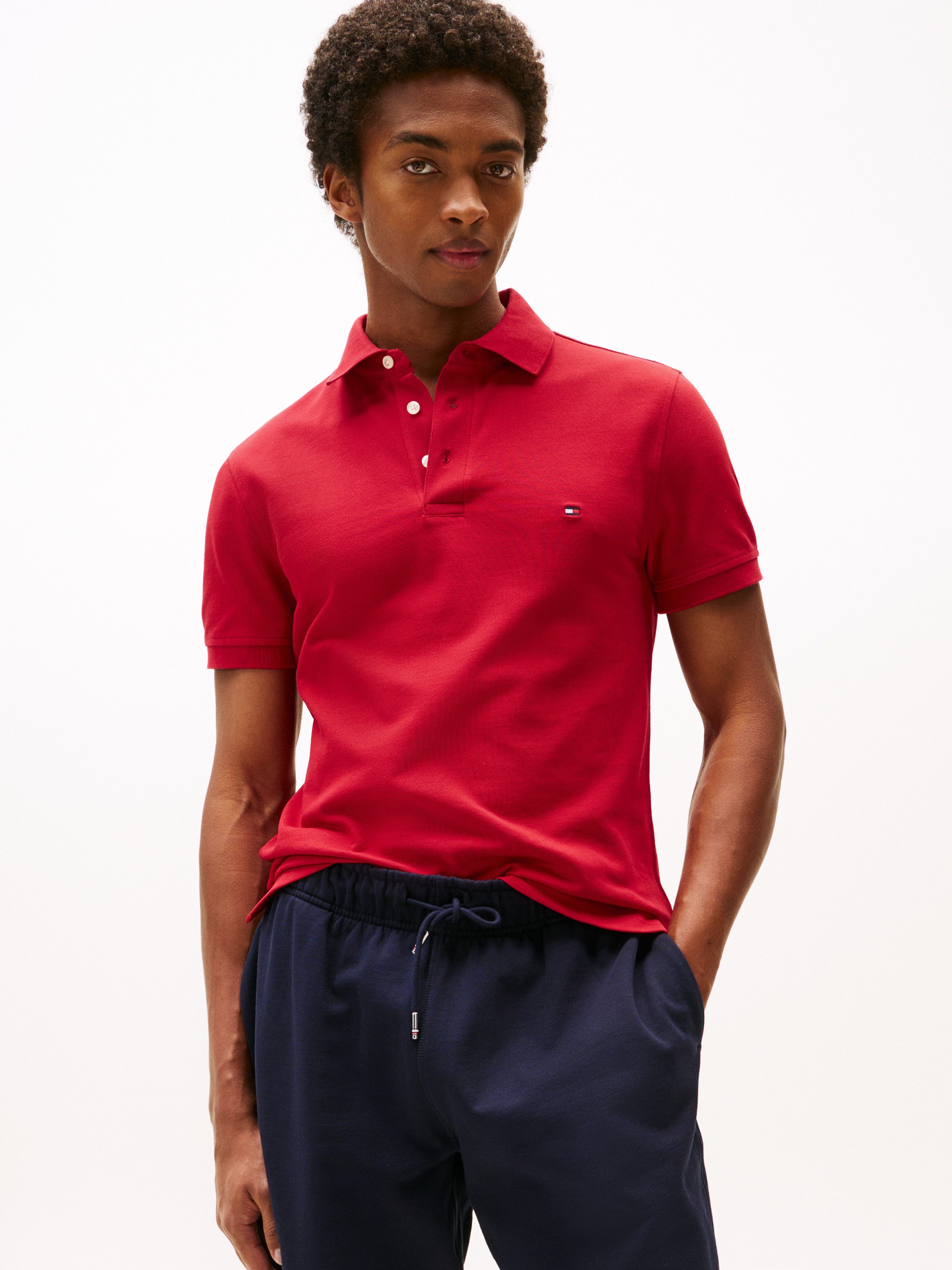 Tommy Hilfiger Poloshirt 1985 SLIM POLO hoogwaardige katoen-piqué kwaliteit