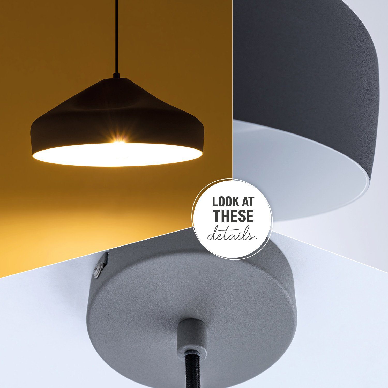 Paco Home Hanglamp HURLEY T Hanglamp eetkamer keukenlamp hangend Eettafellamp binnenin in goudkleur