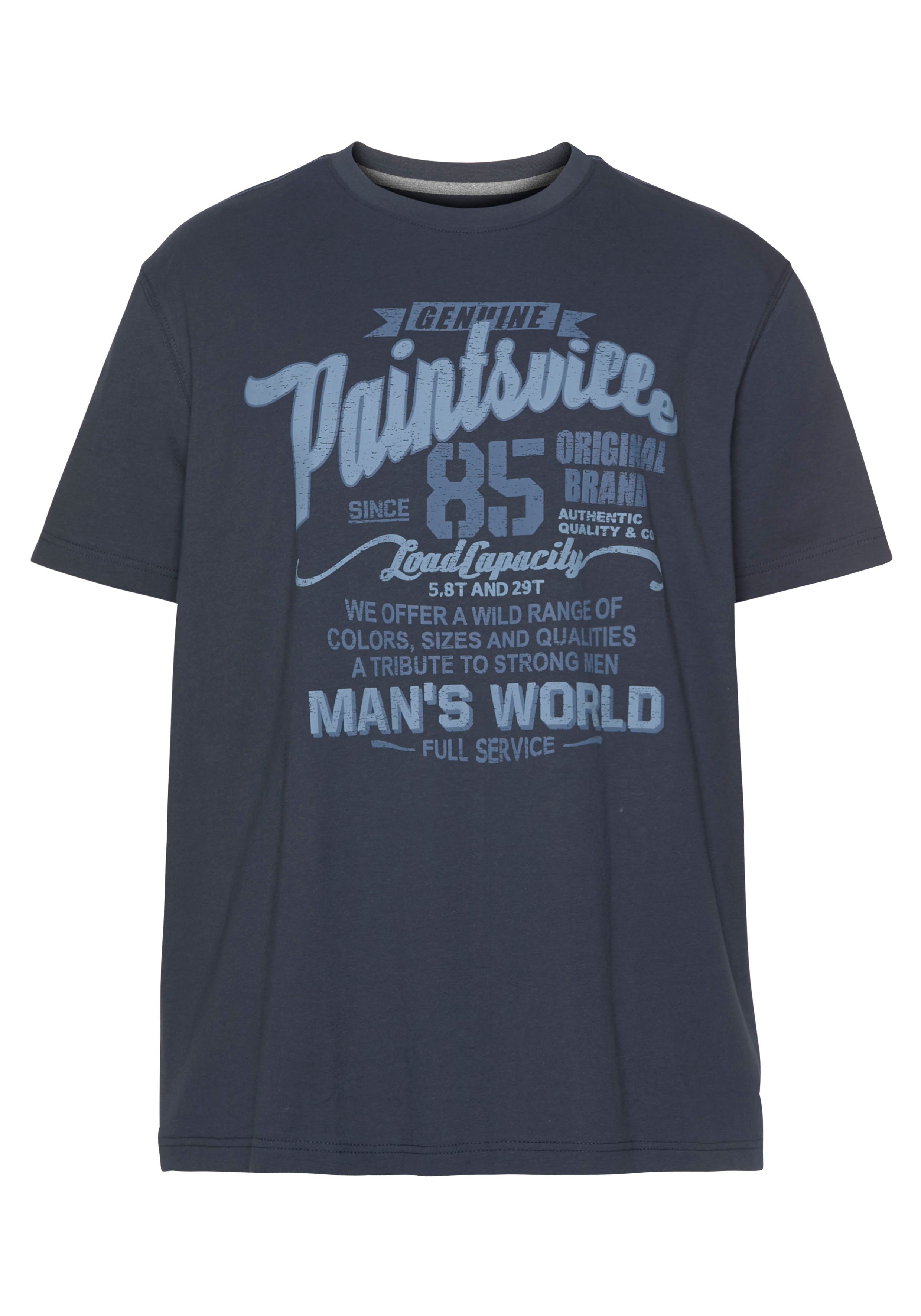 Man's World T-shirt Korte mouwen, met stijlvolle print, ronde hals, van katoen