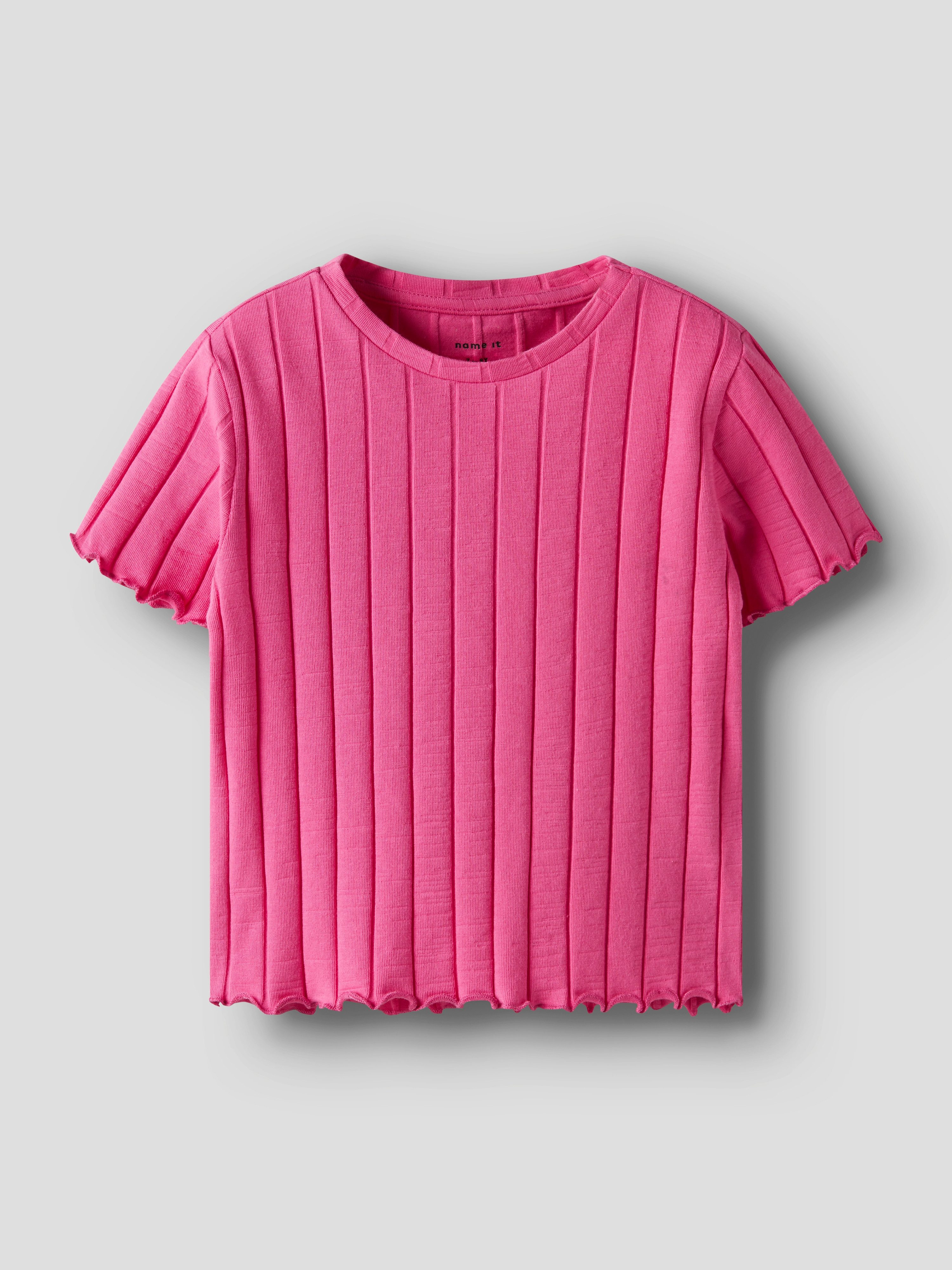 Name It T-shirt NKFNORALINA SS CROP TOP NOOS meisjes t-shirts maat 116 roze