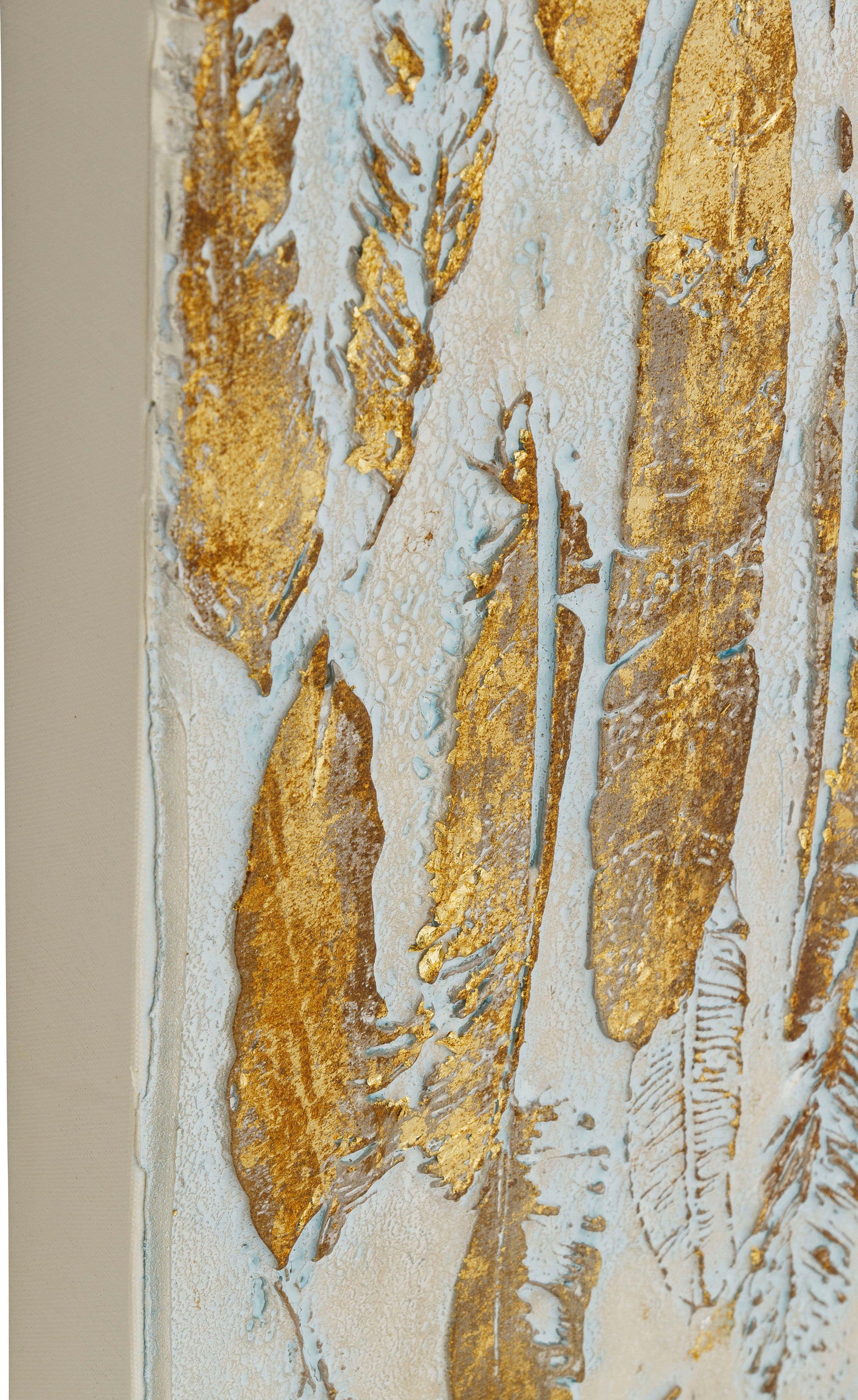 Myflair Möbel & Accessoires Olieverfschilderij Madie goudkleurig 100 x 50 cm