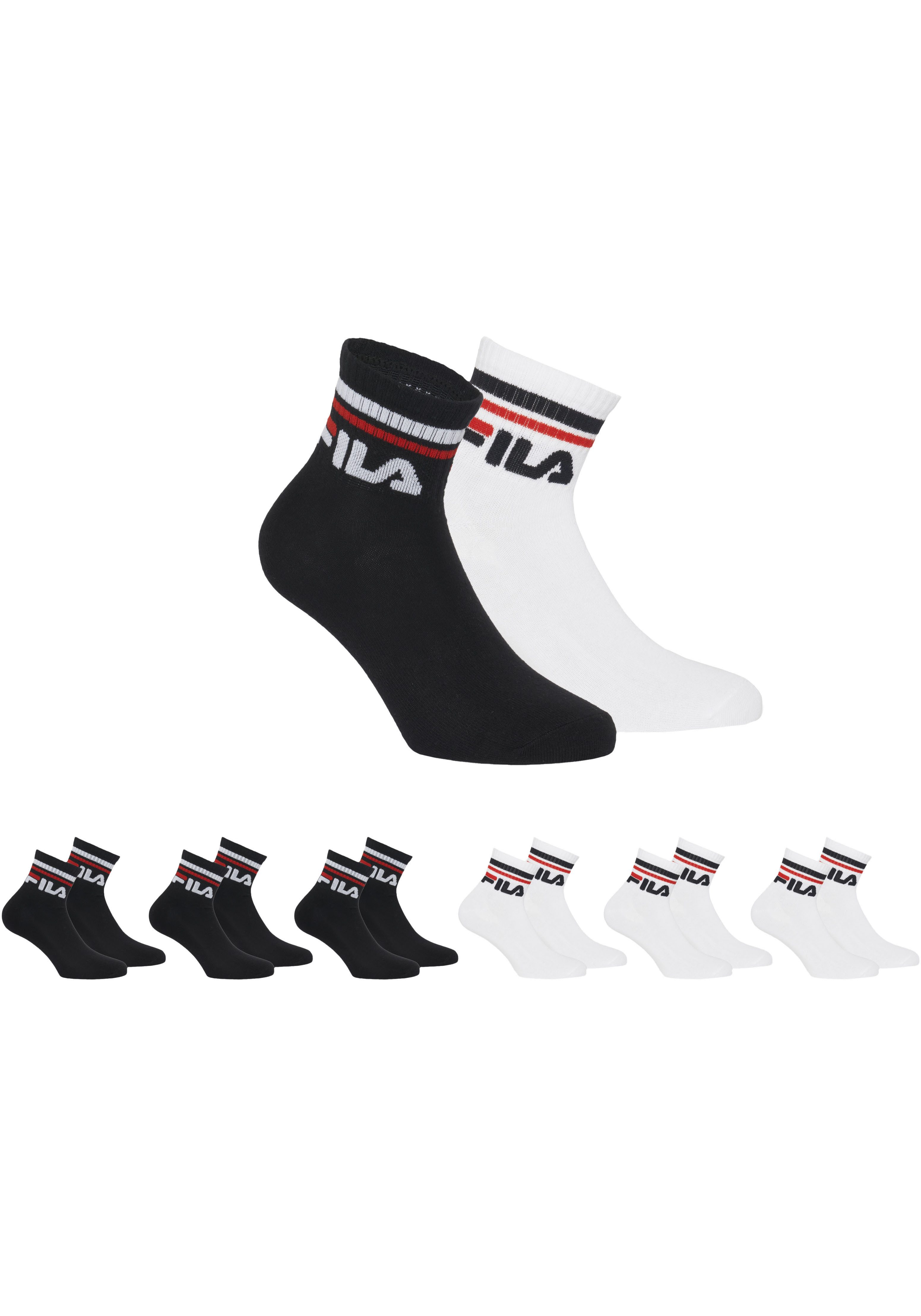 Fila Sportsokken met logo-opschrift (6 paar, Set van 6)