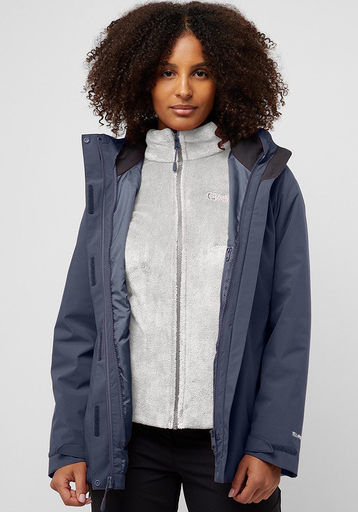 Jack Wolfskin Functioneel 3-in-1-jack ROTWAND 3IN1 JKT W