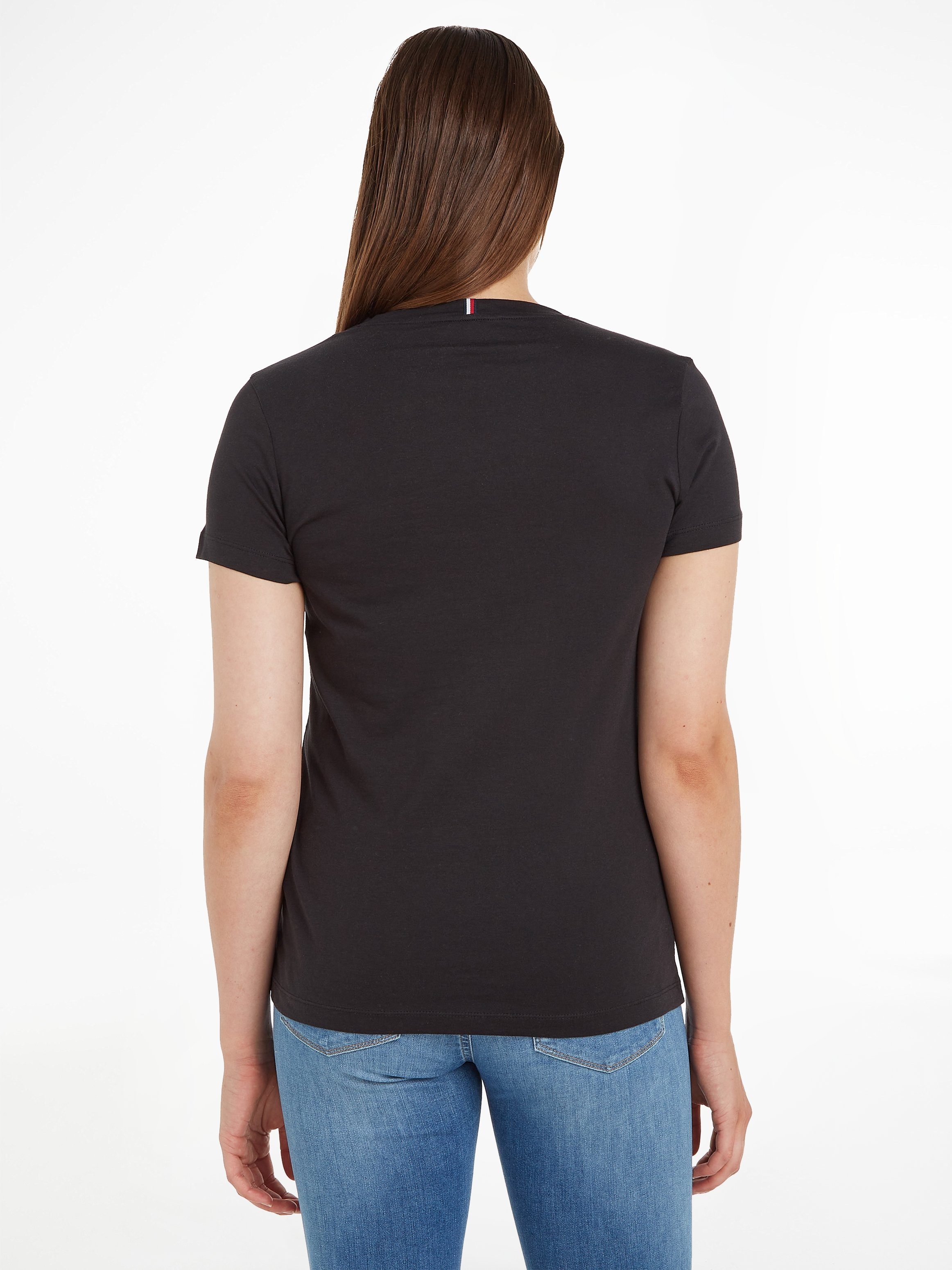 Tommy Hilfiger T-shirt HERITAGE CREW NECK TEE met tommy hilfiger-merklabel op borsthoogte