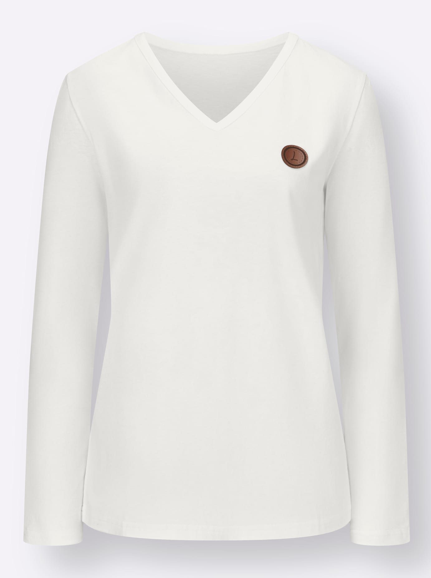 Casual Looks Shirt met V-hals Shirt (1-delig)