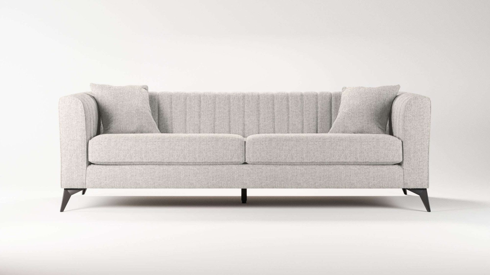 Places of Style 4-zitsbank MATTHEW elegant designsofa, afmetingen B/D/H: 231/86/74 cm XXL, stiksels in de rug, losse zitkussens, inclusief 2. sierkussen
