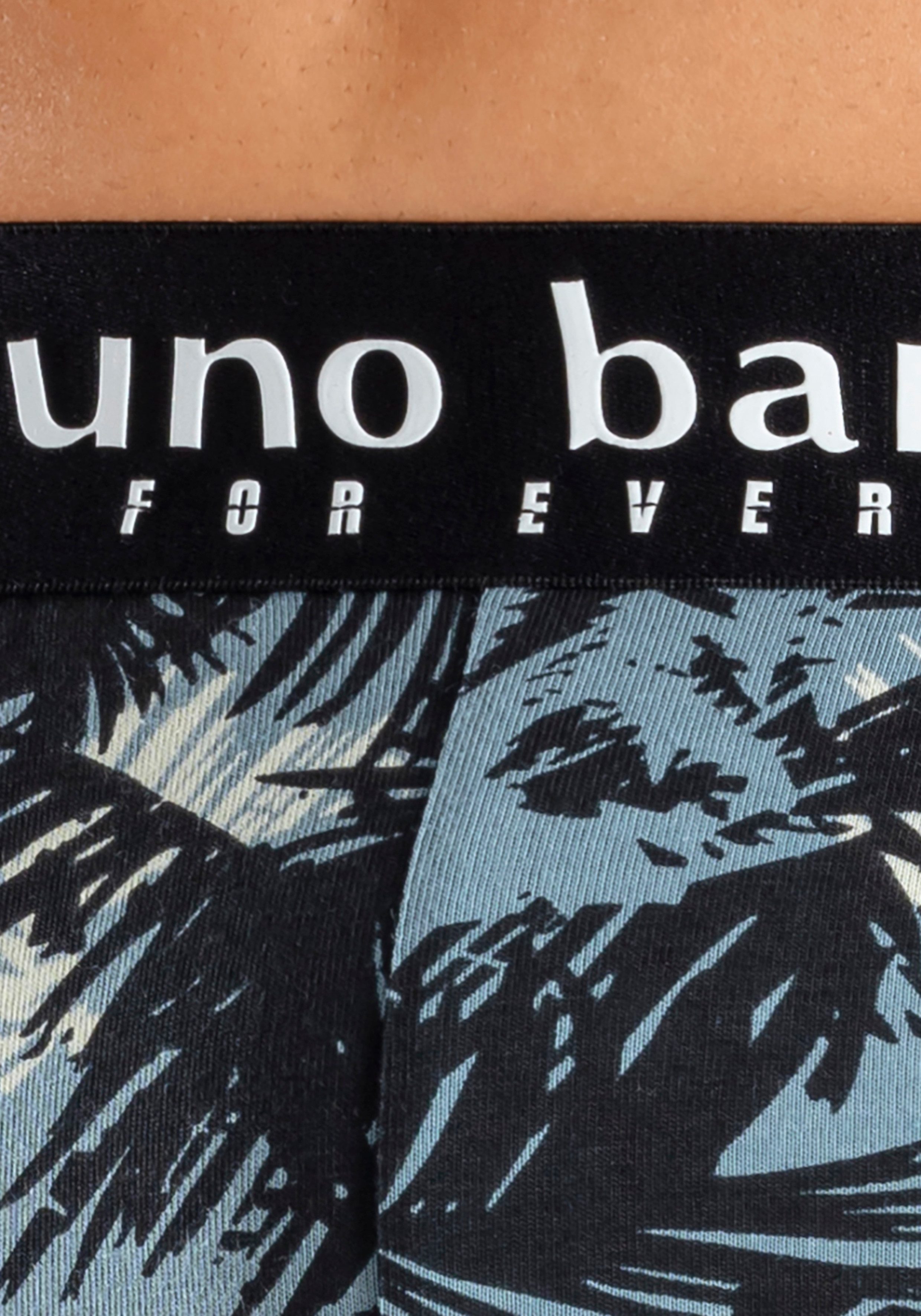 Bruno Banani Boxershort voor heren met palmprint en effen van katoenmix (4 stuks Set van 4)
