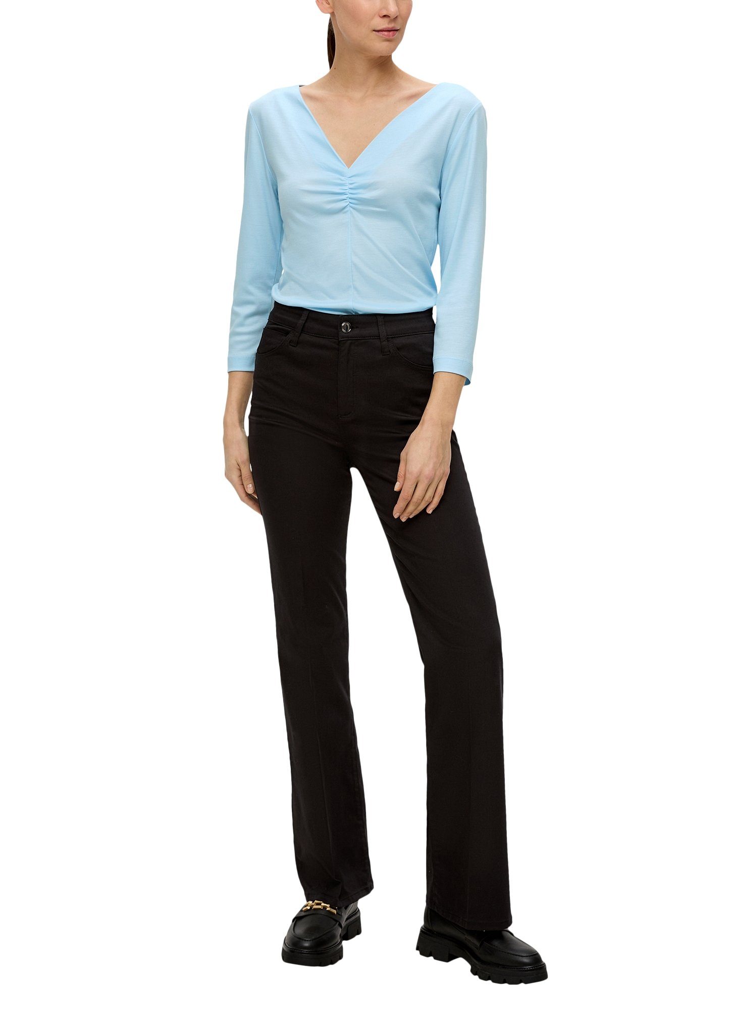 s.Oliver BLACK LABEL Shirt met 3/4-mouwen met speciale designnaden