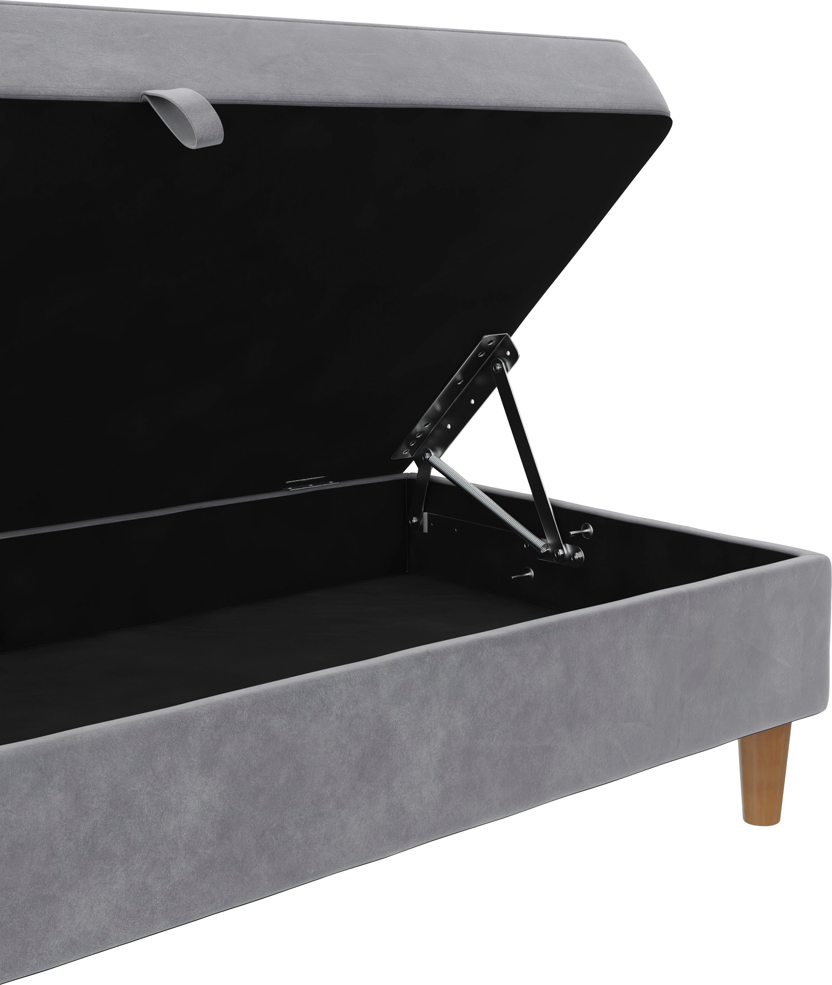 Dorel Home Hocker met bergruimte Lilly met bergruimte, vrij in ruimte plaatsbaar, zithoogte 43 cm (1 stuk)