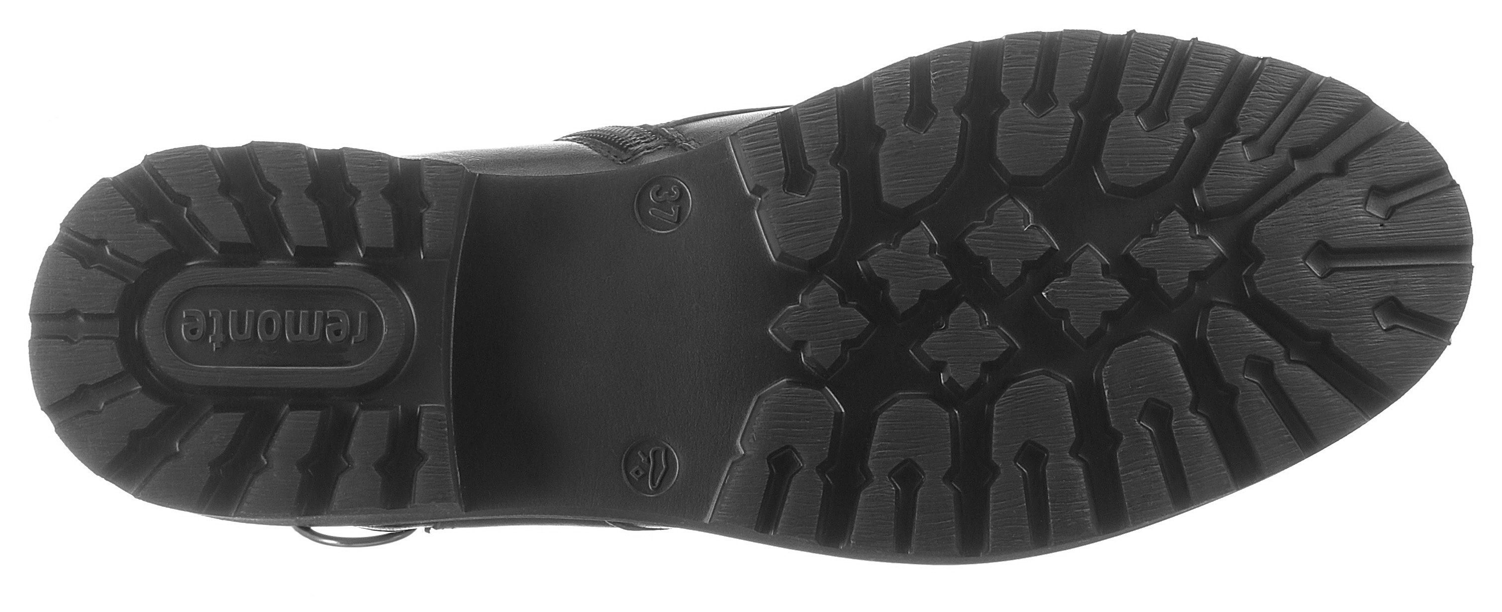 Remonte Veterlaarsjes blokhak, laarsjes, veterschoenen, flats in used look