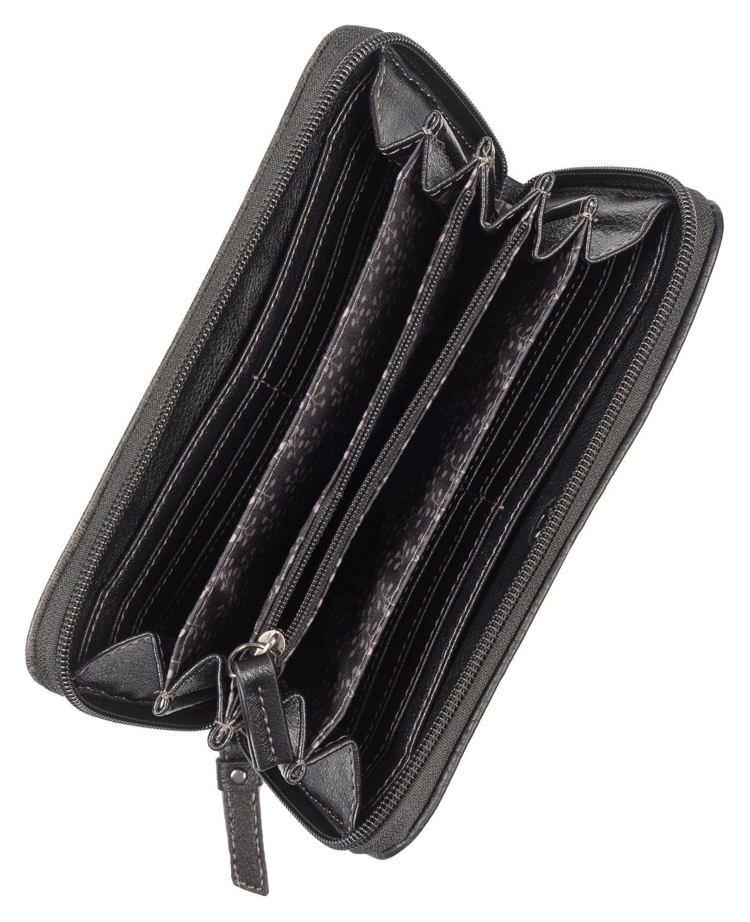 Tom Tailor Portemonnee Elin met uitzonderlijke zijbevestiging en contraststepping