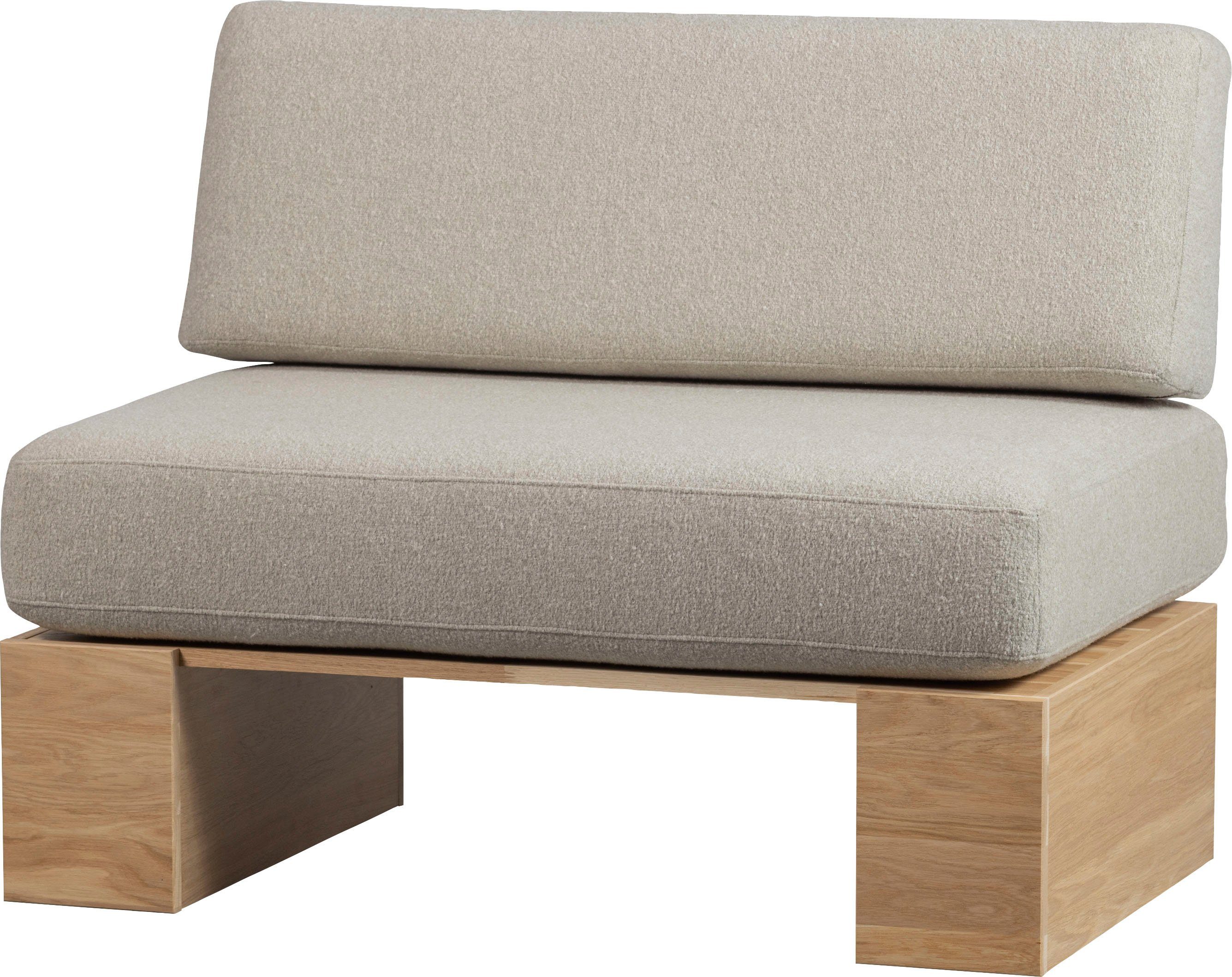 WOOOD Eetbank Dine Bank, met comfortabele zitkussens, breedte 200 cm