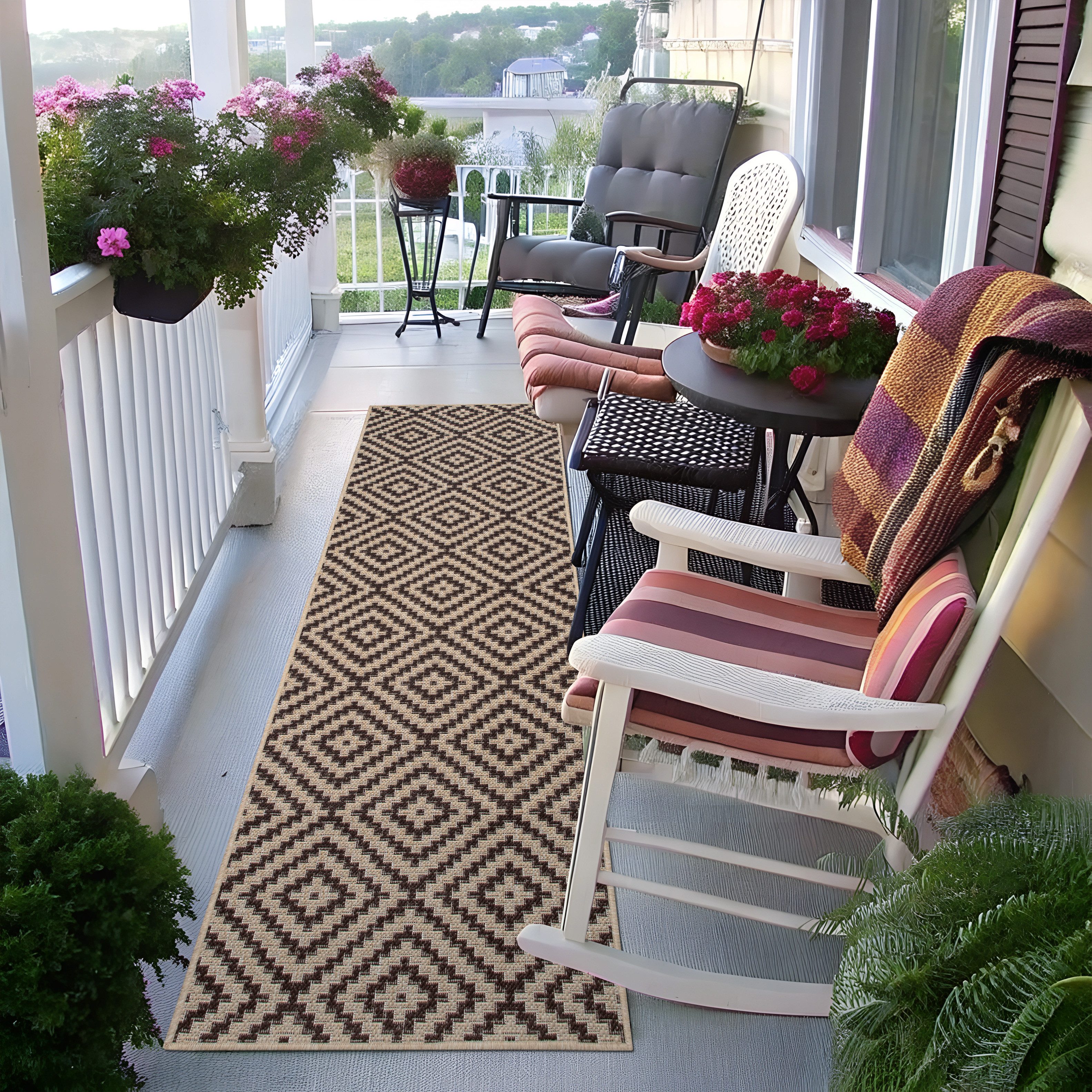 my home Vloerkleed Cordoba is ook als loper verkrijgbaar Geschikt voor binnen en buiten, sisal-look, weerbestendig & uv-bestendig, boho