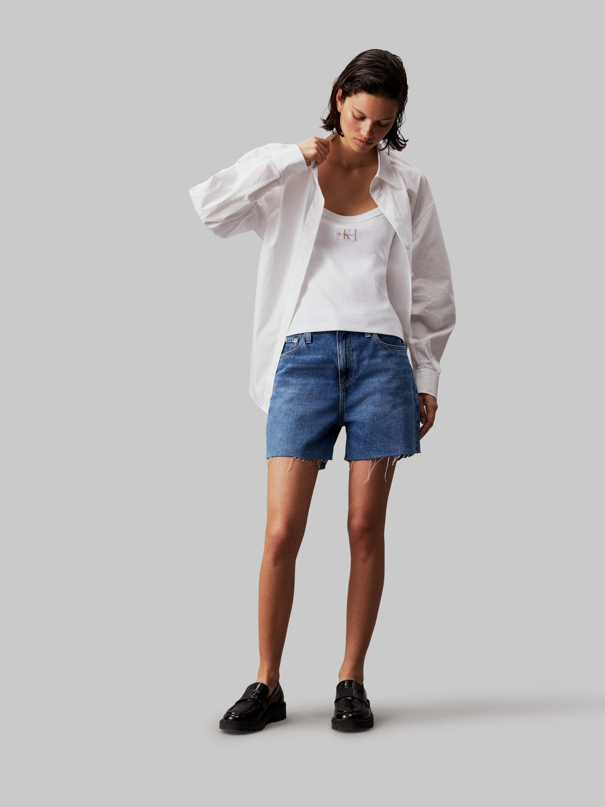 Calvin Klein Short Mom short in 5-pocketsstijl