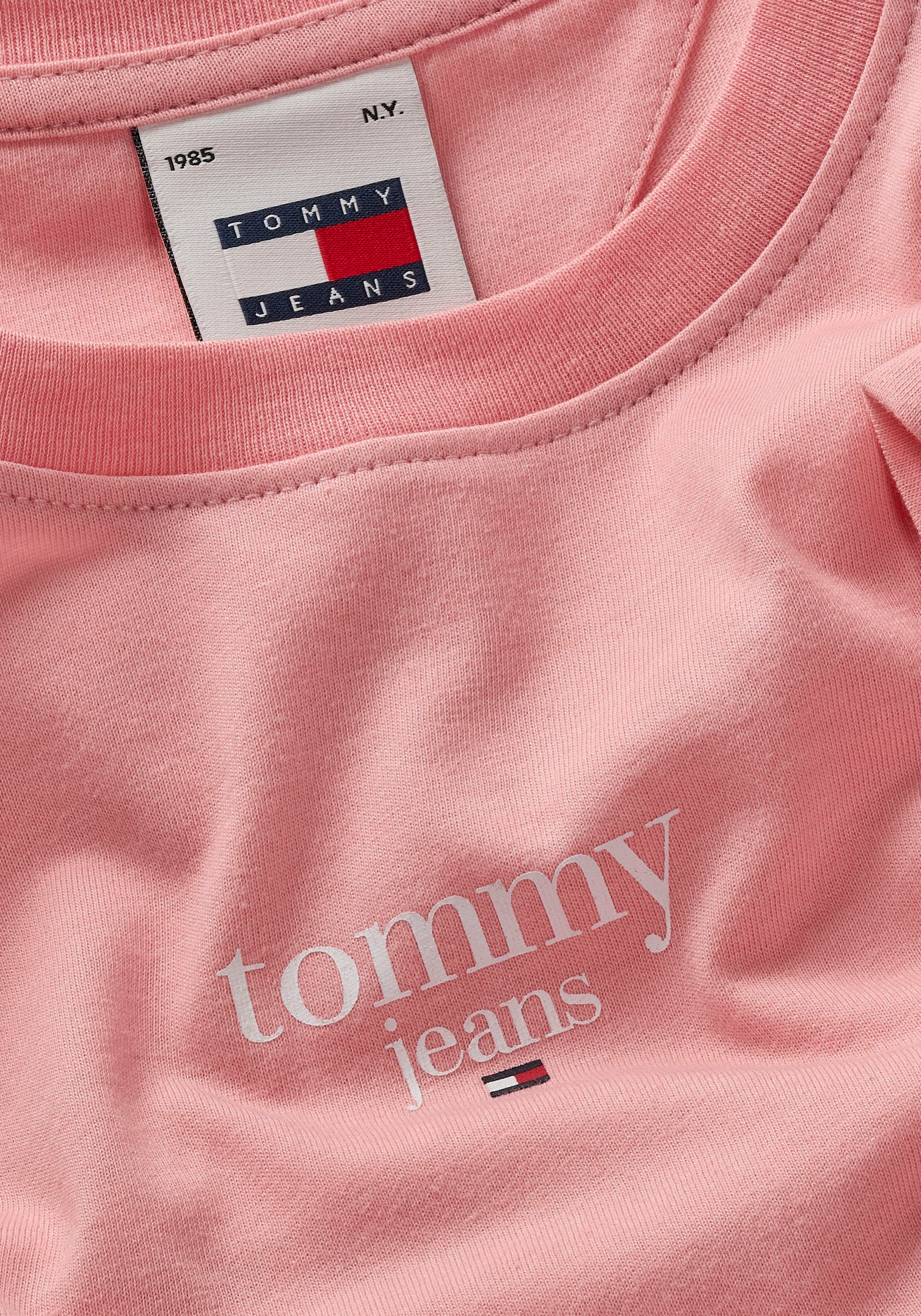 TOMMY JEANS Shirt met ronde hals TJW SLIM ESSENTIAL LOGO 1 SS EXT met tommy jeans logo-opdruk, ronde hals