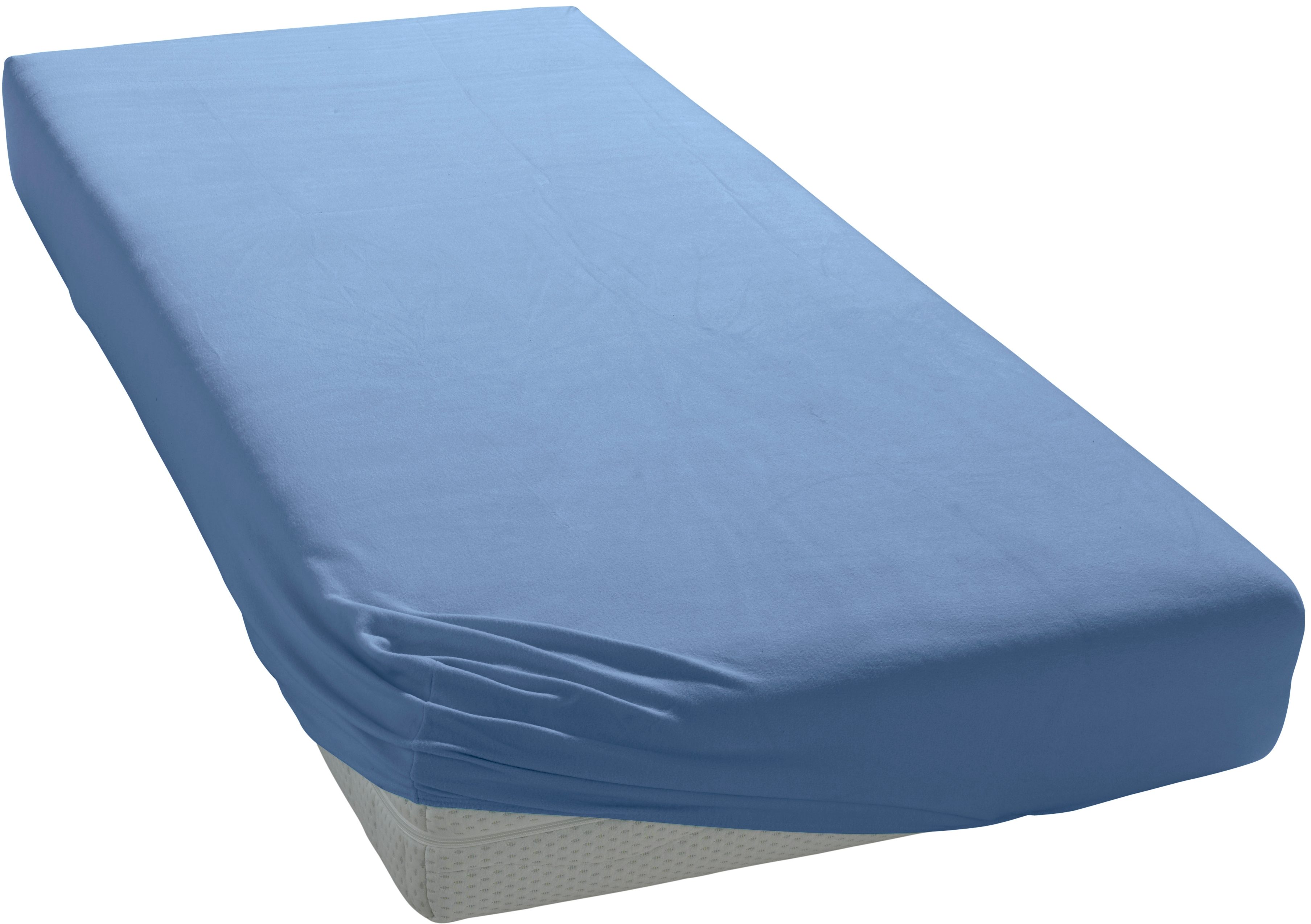 Janine Hoeslaken ELASTIC 5002 voor matrassen tot 35 cm hoog, 95% katoen, hoge kwaliteit, duurzaam (1 stuk) hoeslakens blauw