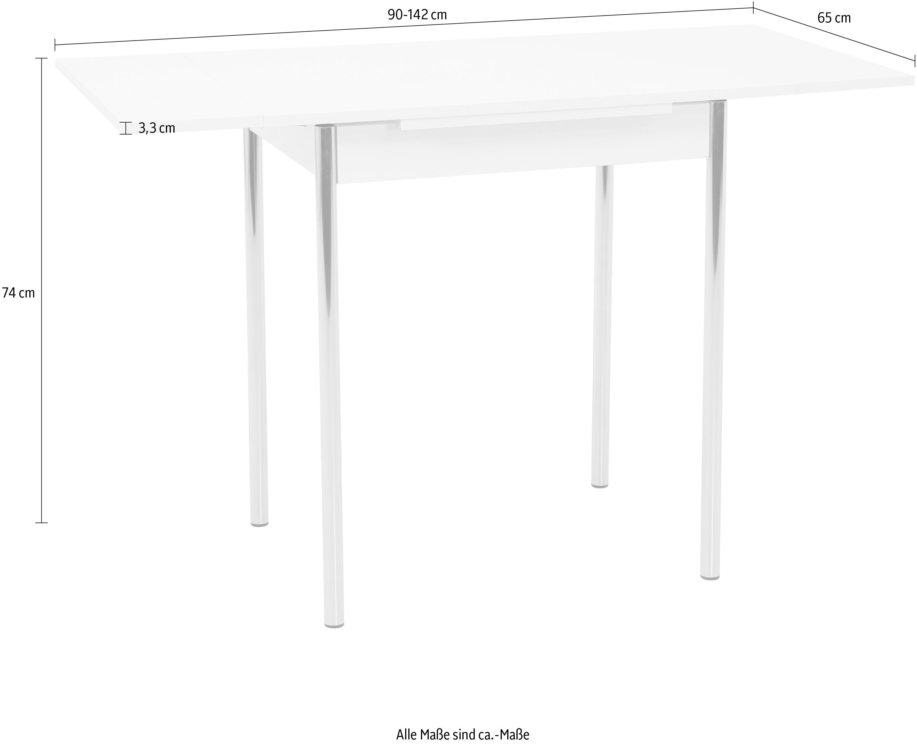 HELA Eettafel Bonn I T P uittrekbaar 90-142 cm