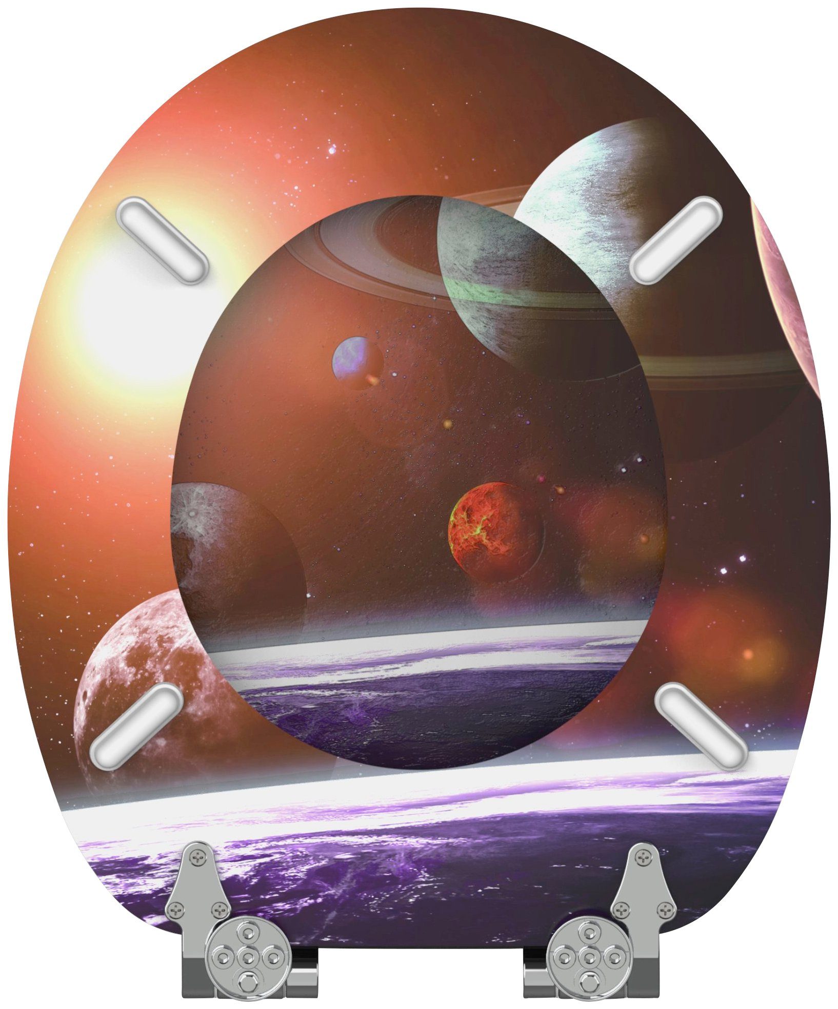 Sanilo Toiletzitting Planeten met soft-closemechanisme