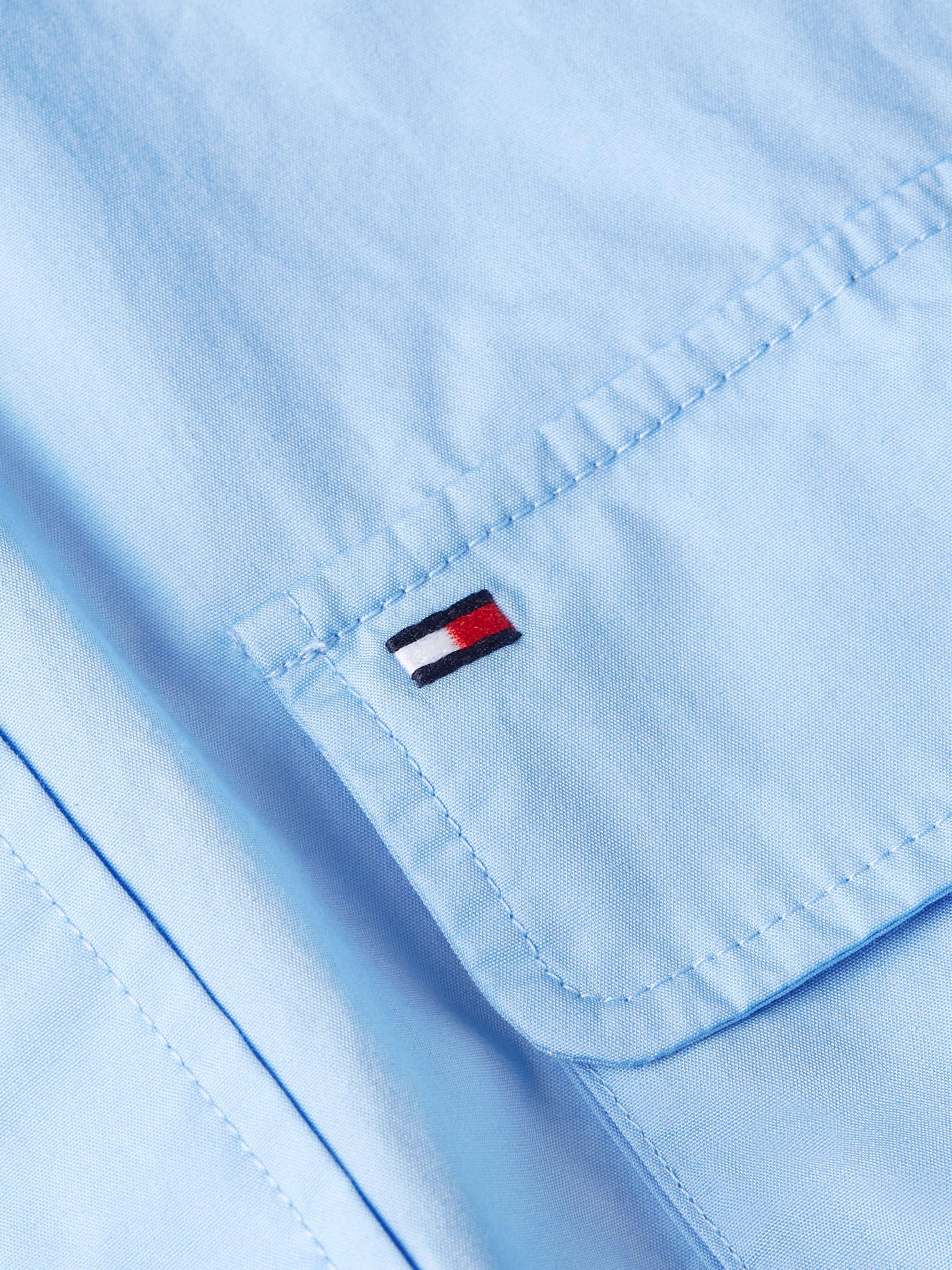 Tommy Hilfiger Overhemd met korte mouwen WCC POPLIN TWO POCKET SHIRT S/S