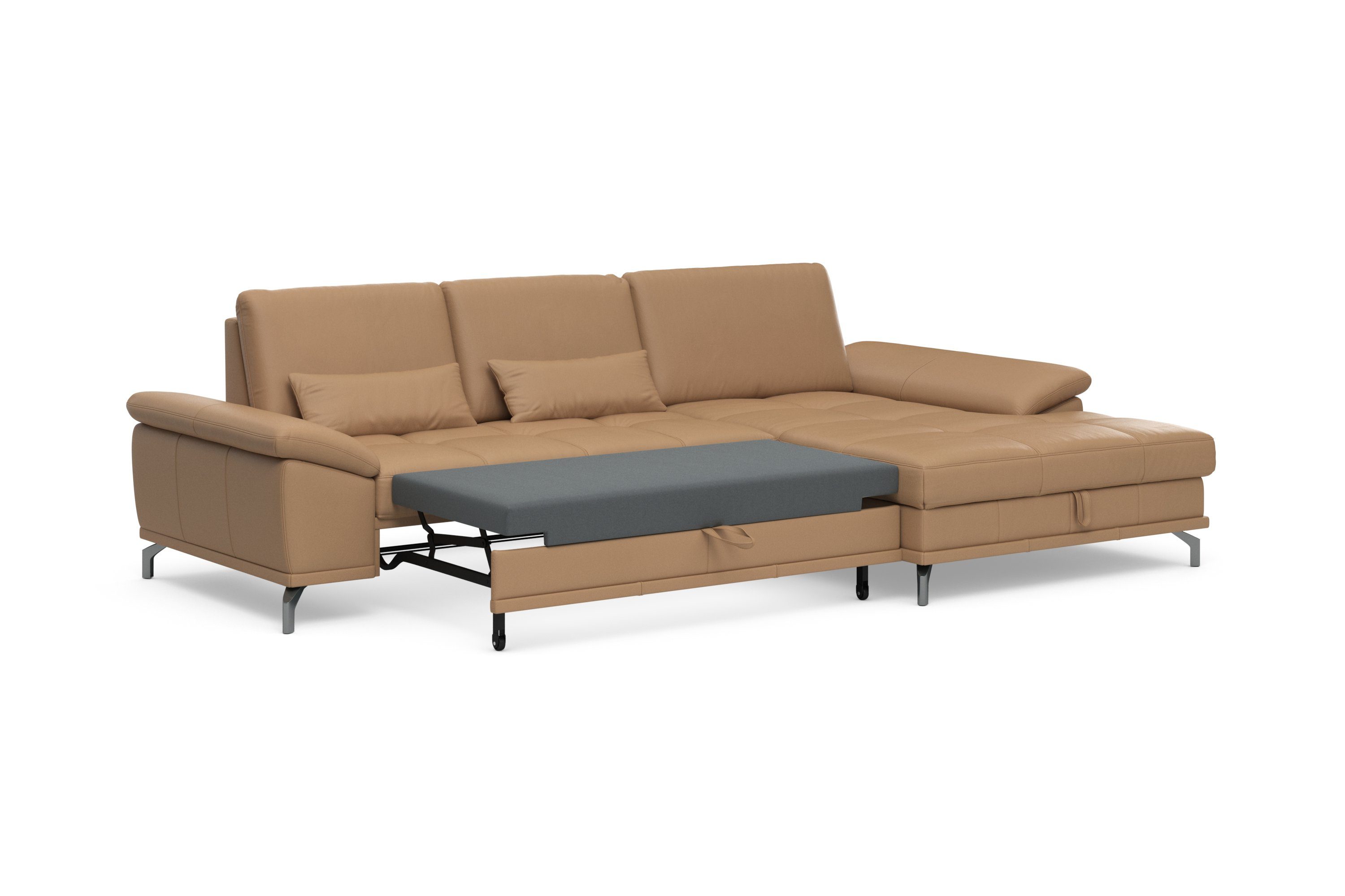 Places of Style Hoekbank Costello L-vorm, met zitdiepteverstelling, armleuningverstelling en