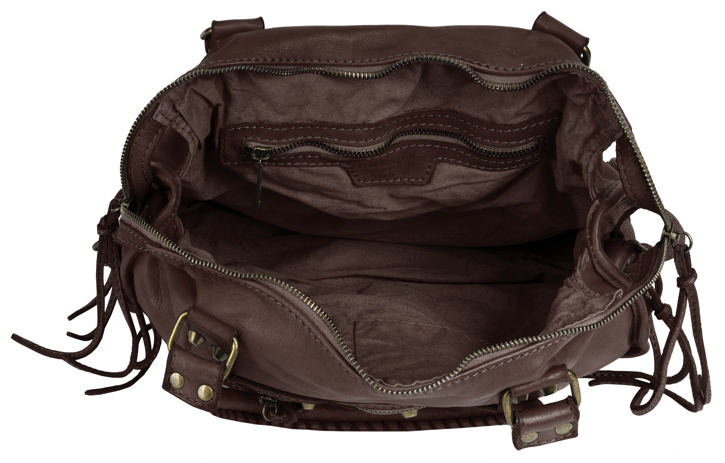 Samantha Look Shopper echt leer, made in italy (1-delig)