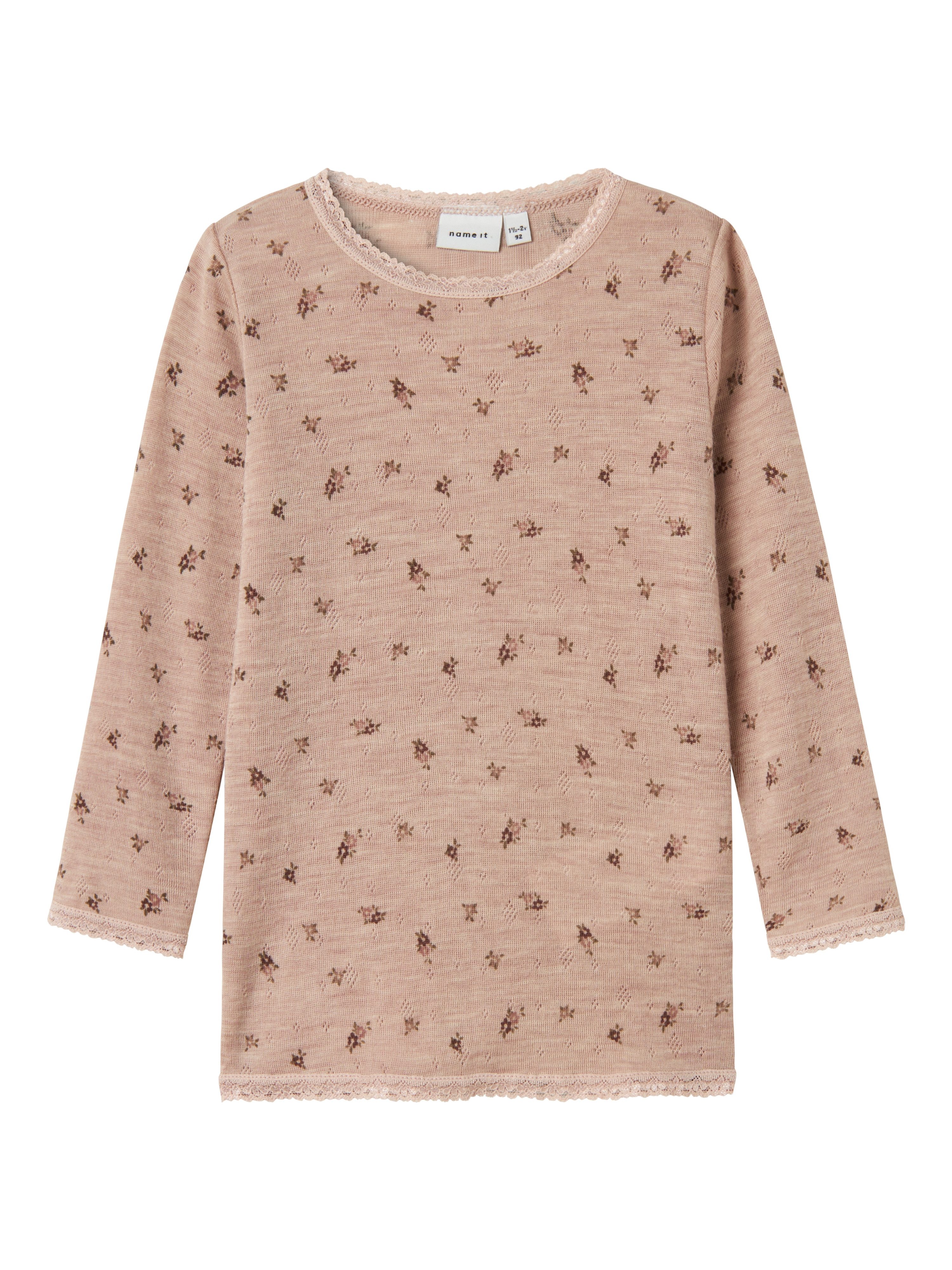 Name It Shirt met lange mouwen NMFWANG WOOL NEEDLE LS TOP NOOS