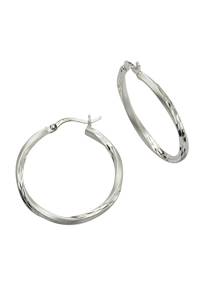 Firetti Oorringen Sieraad cadeau zilver 925 basic gefacetteerd