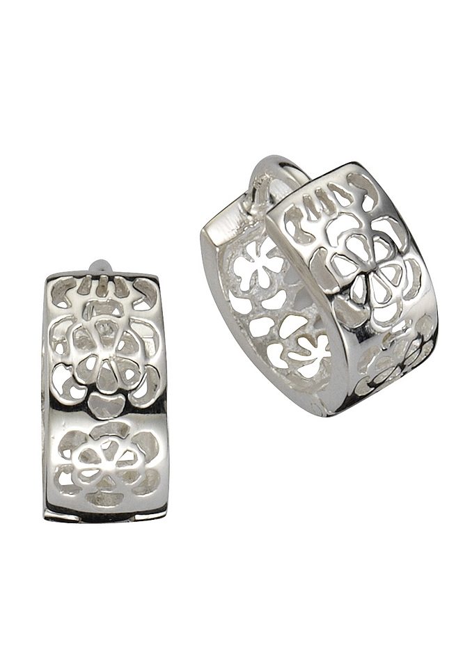 Firetti Oorringen Sieraad cadeau zilver 925 bloem/bloesem dames oorbellen zilver(kleur)