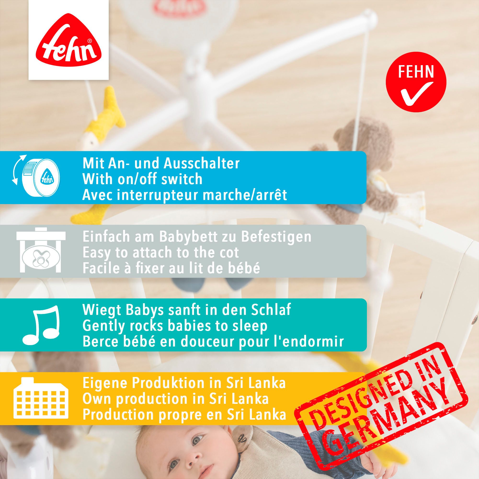 Fehn Mobiel Lazy, Crazy & Pink, Musik-Mobile