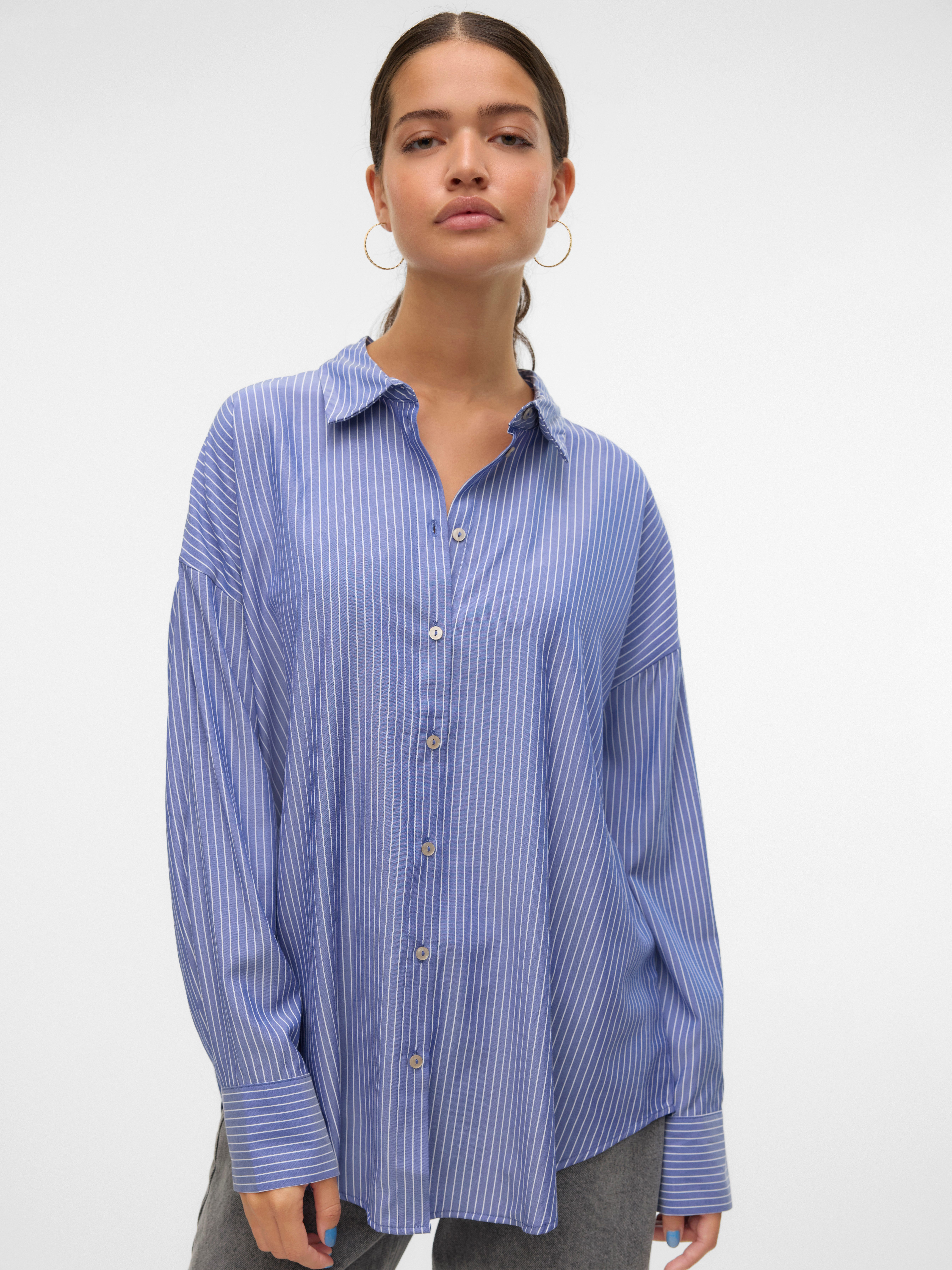 Vero Moda Blouse met lange mouwen VMNORA LS OVERSIZE SHIRT WVN GA NOOS