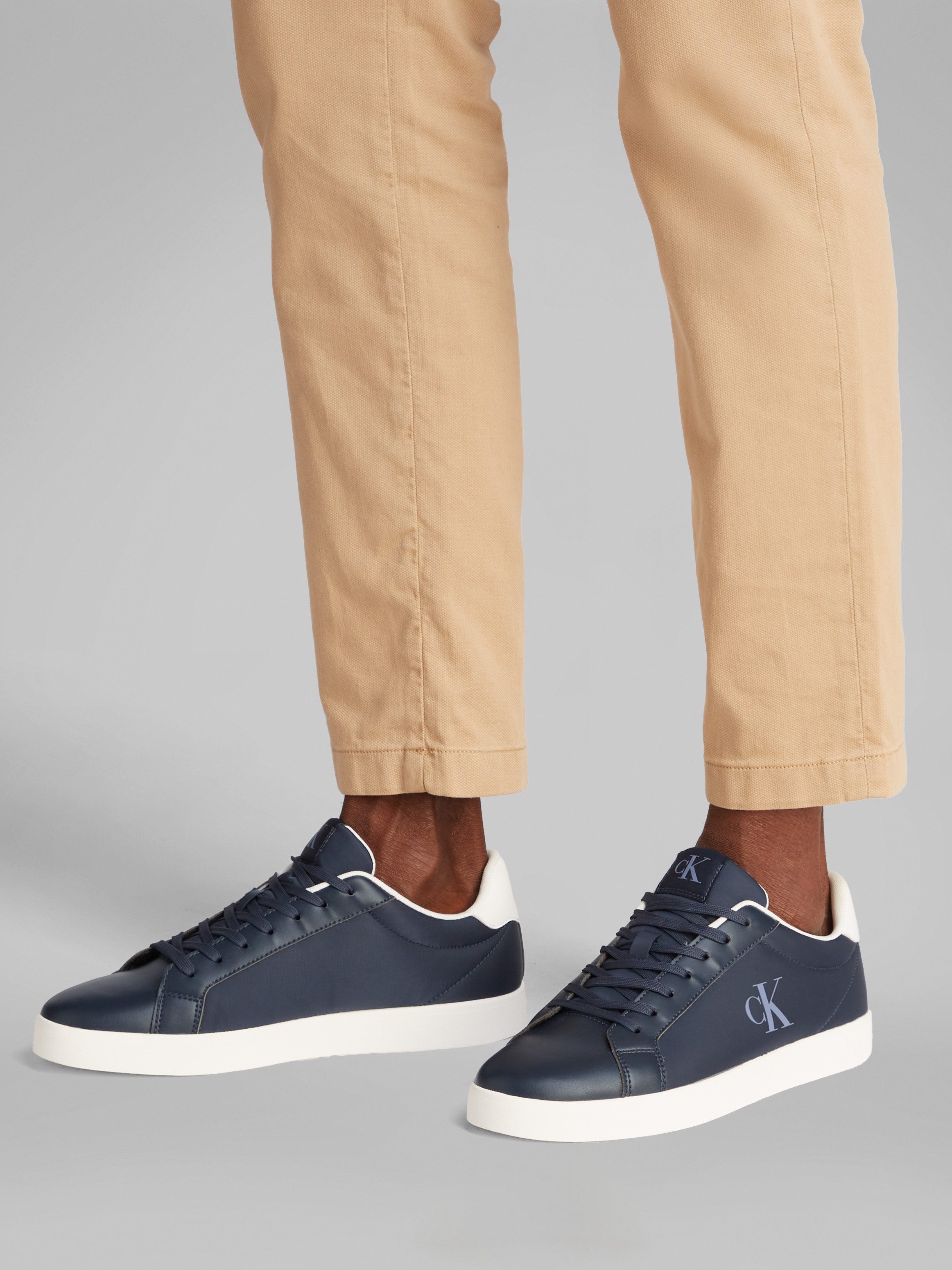 Calvin Klein Plateausneakers 3 CUPSOLE PU , vrijetijdsschoen, halfschoen, veterschoen met gepolsterde schacht