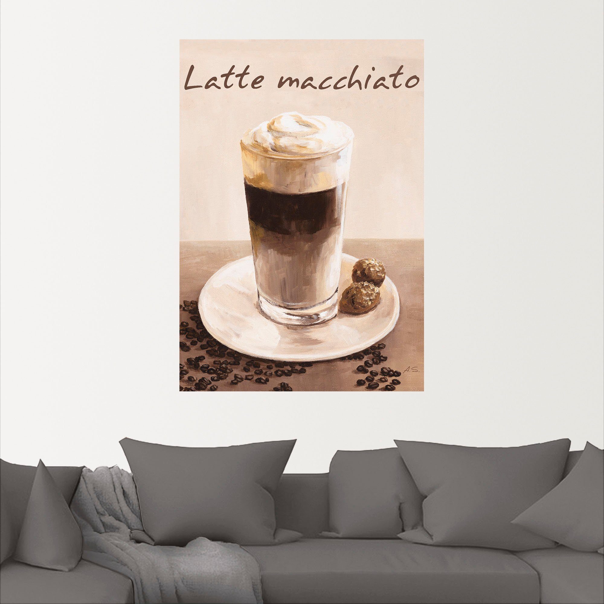 Artland Artprint Latte macchiato - koffie als poster, muursticker in verschillende maten